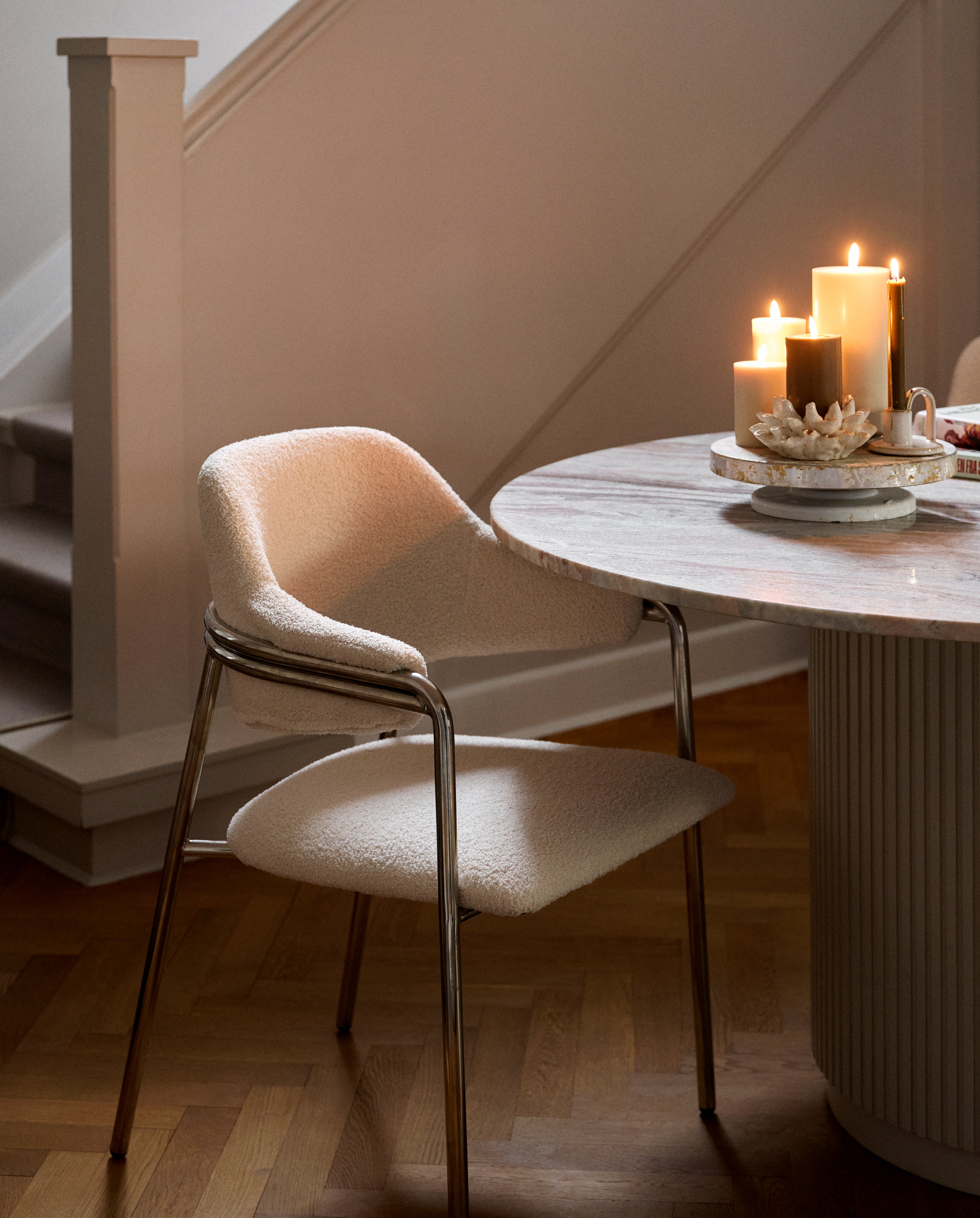 CANDLE, 6,8x15cm - beige