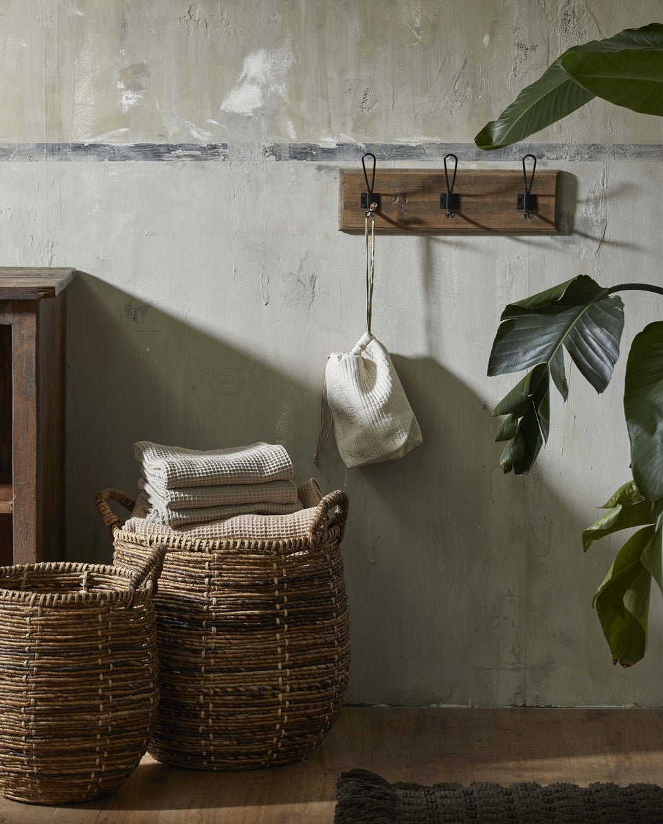 CARONI kapstok, 3 haken, hergebruikt hout - natuur
