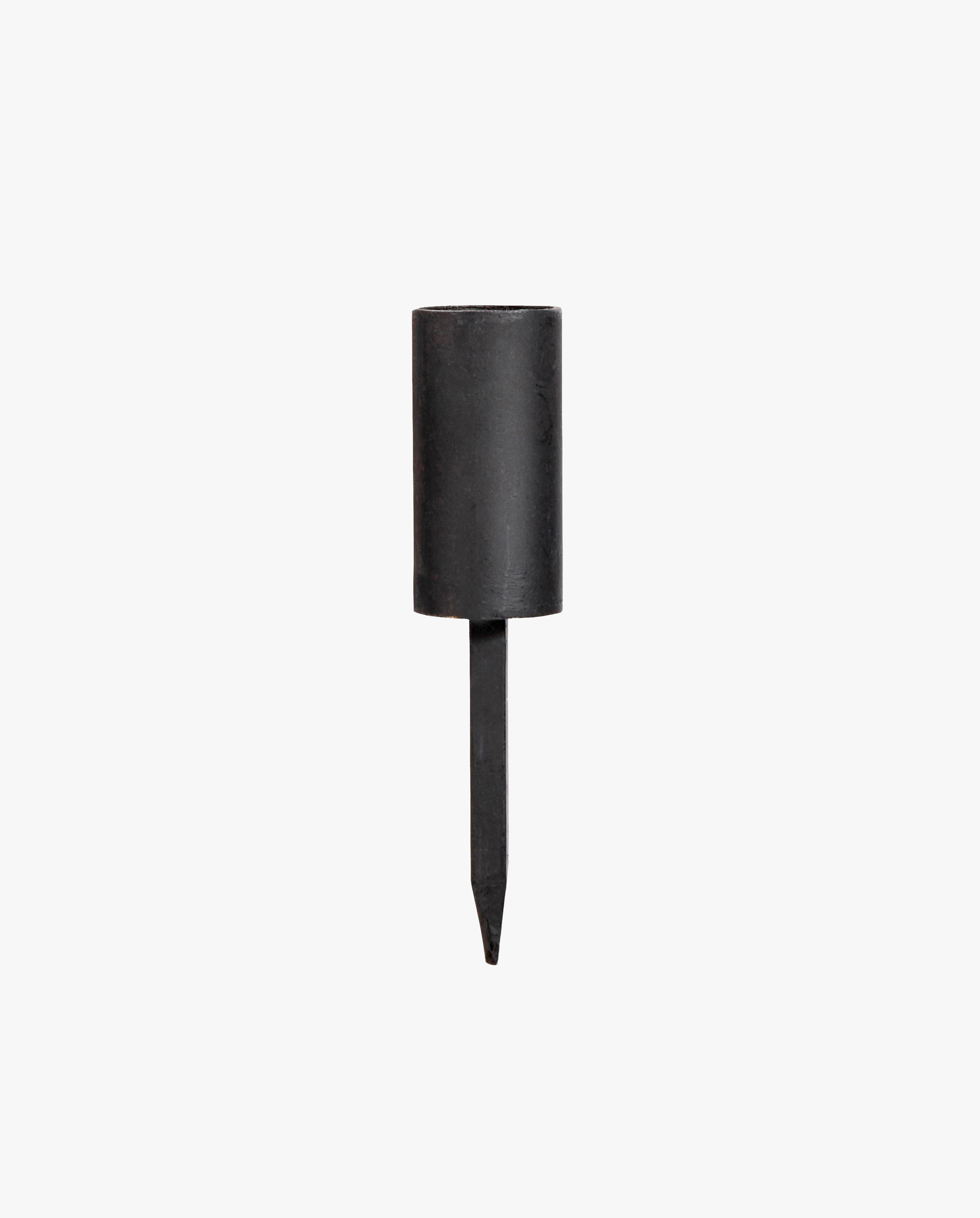 KURA candle cup w/spike - black finish