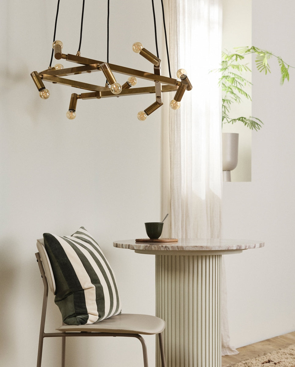 Kroonluchter - messing f/10 lampen