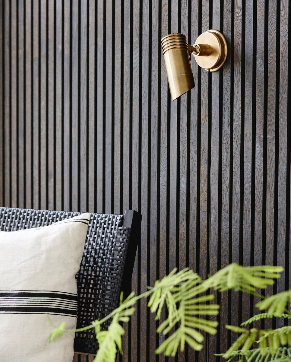 BRAGI wandlamp, buiten - messing