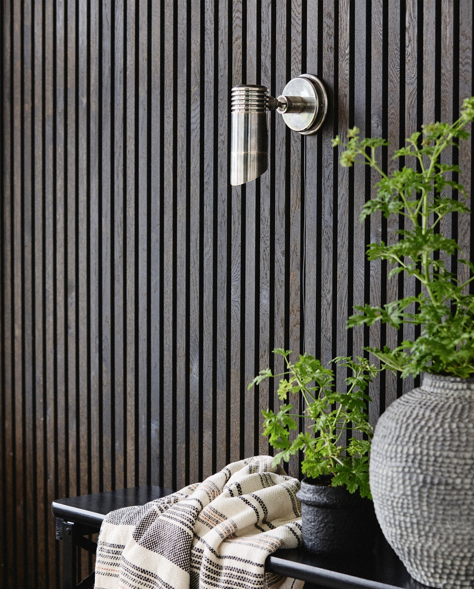 BRAGI wall lamp, outdoor - chrome