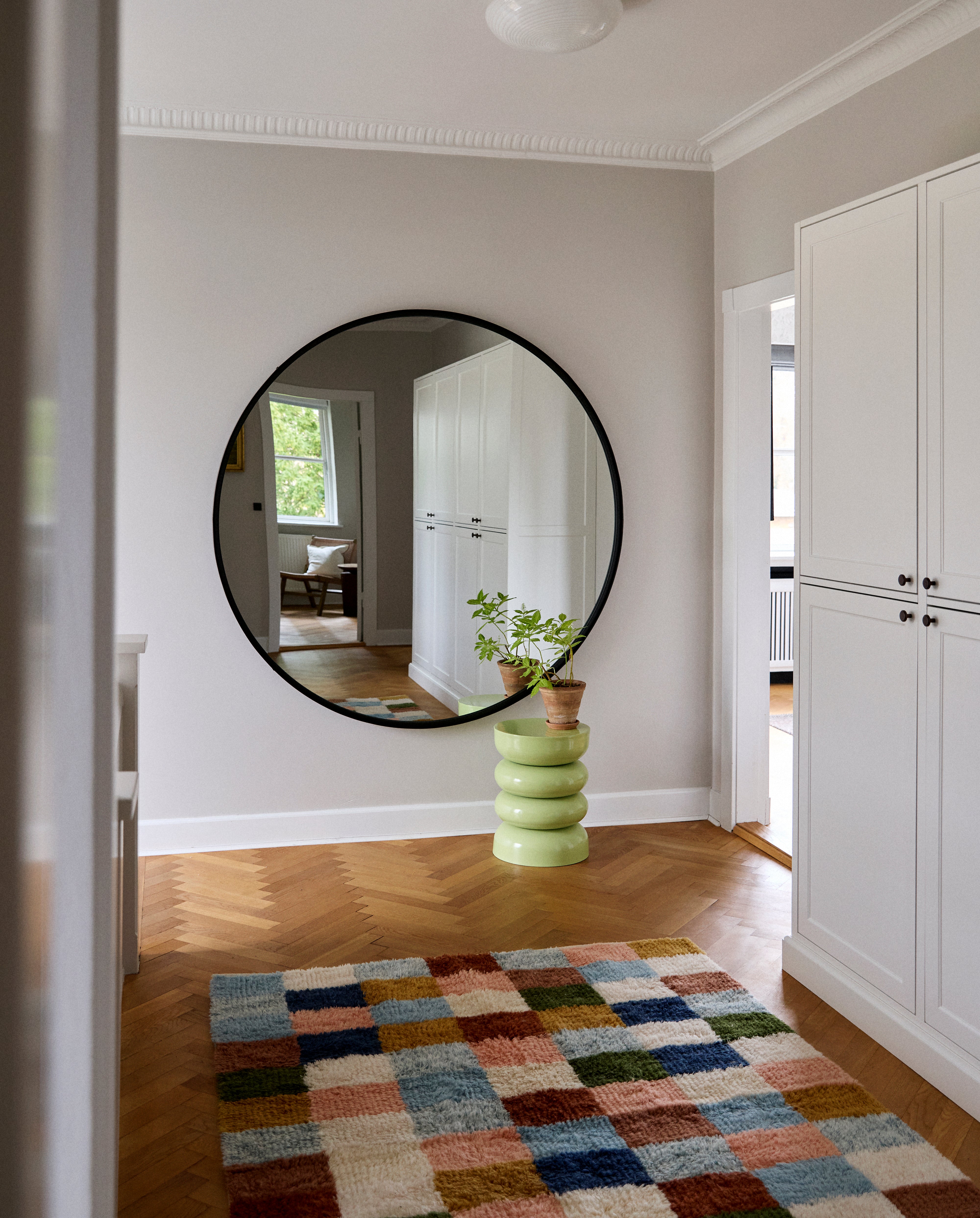 ASIO round mirror, L - black