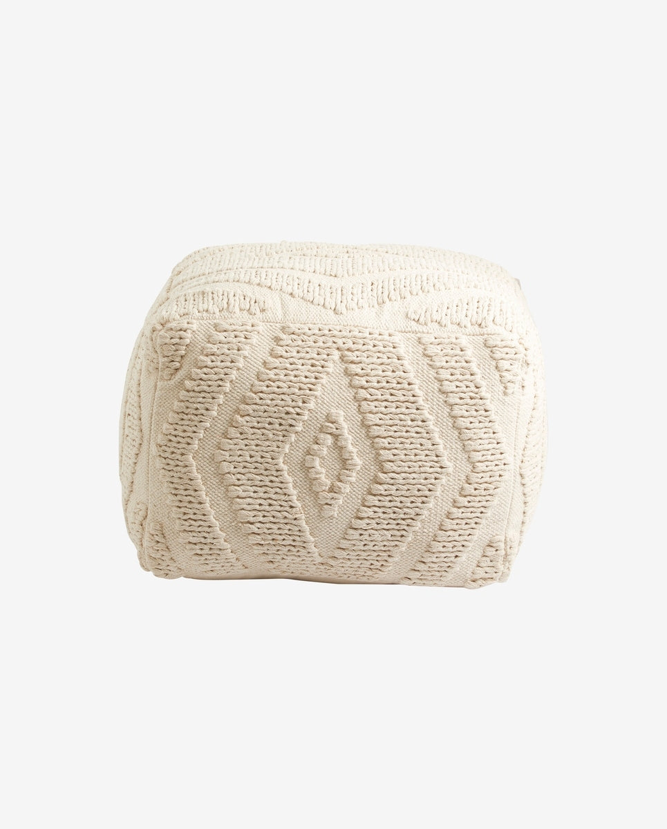 Pouf WULAR - blanc cassé