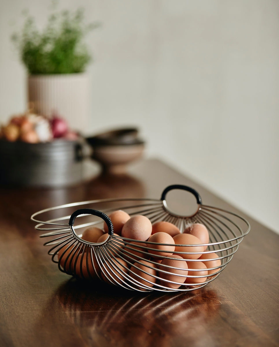 JAIPUR mand met handvatten - chroomafwerking