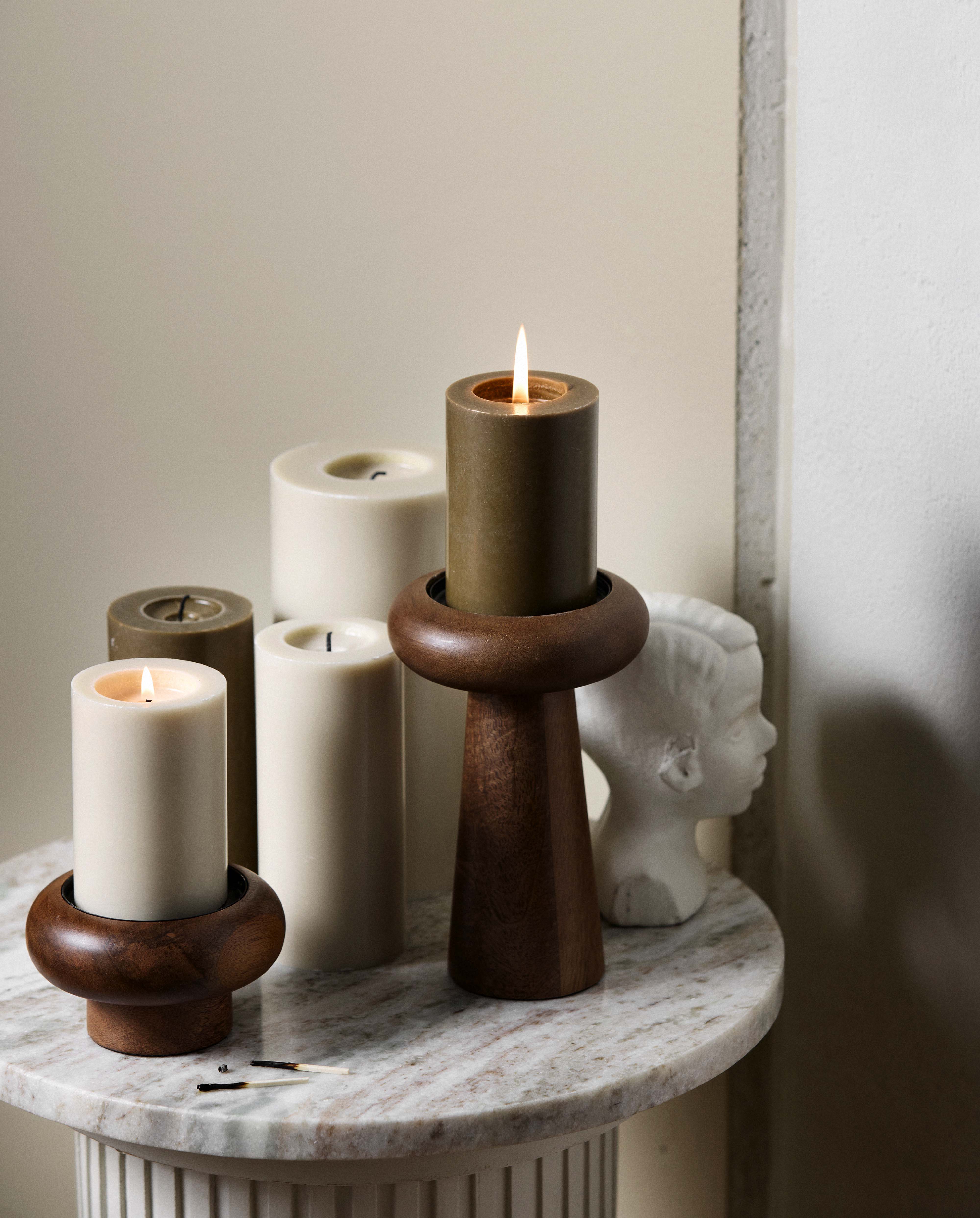 BAWE candle holder, S - nature