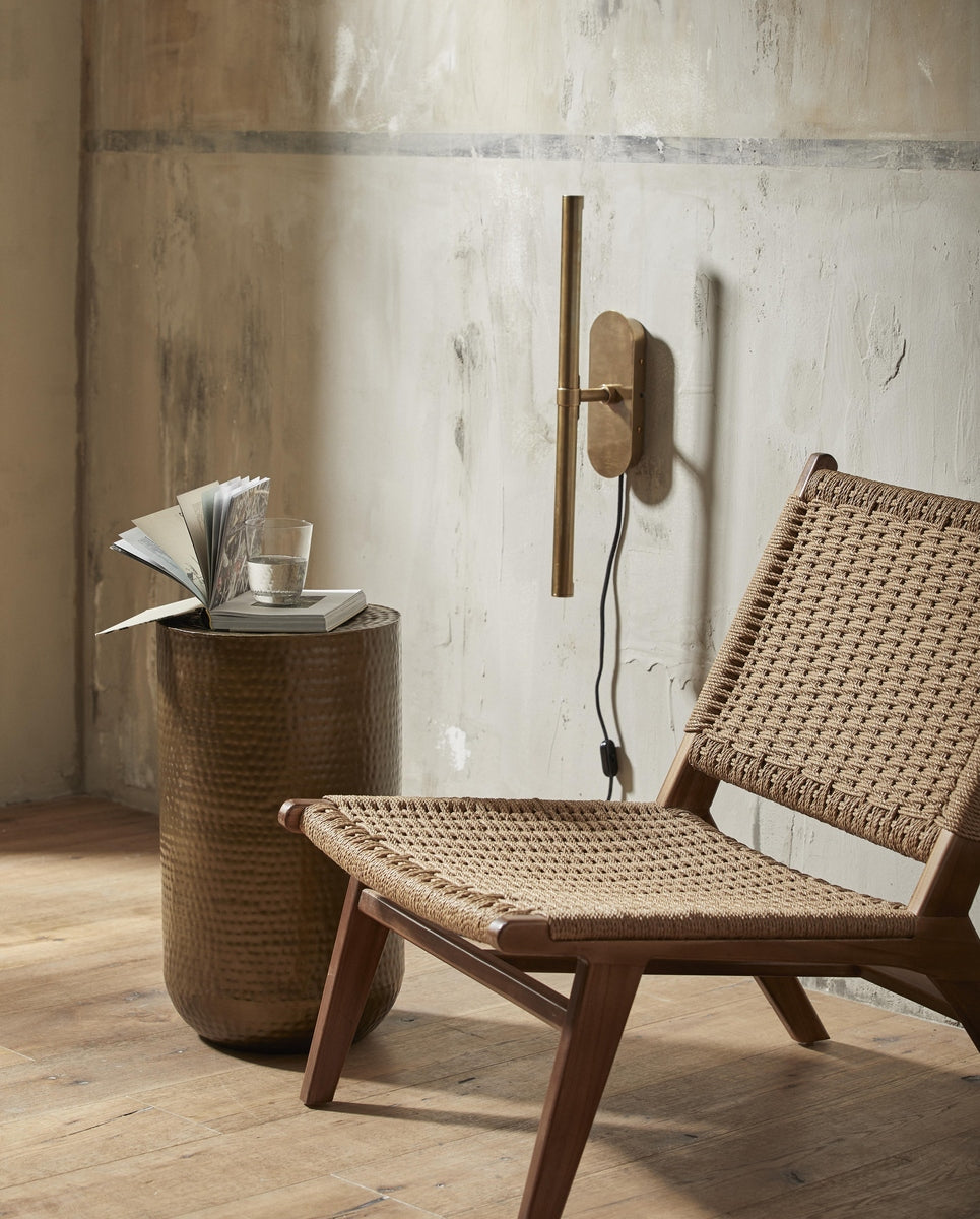 SEWA bijzettafel, ijzer - messing afwerking