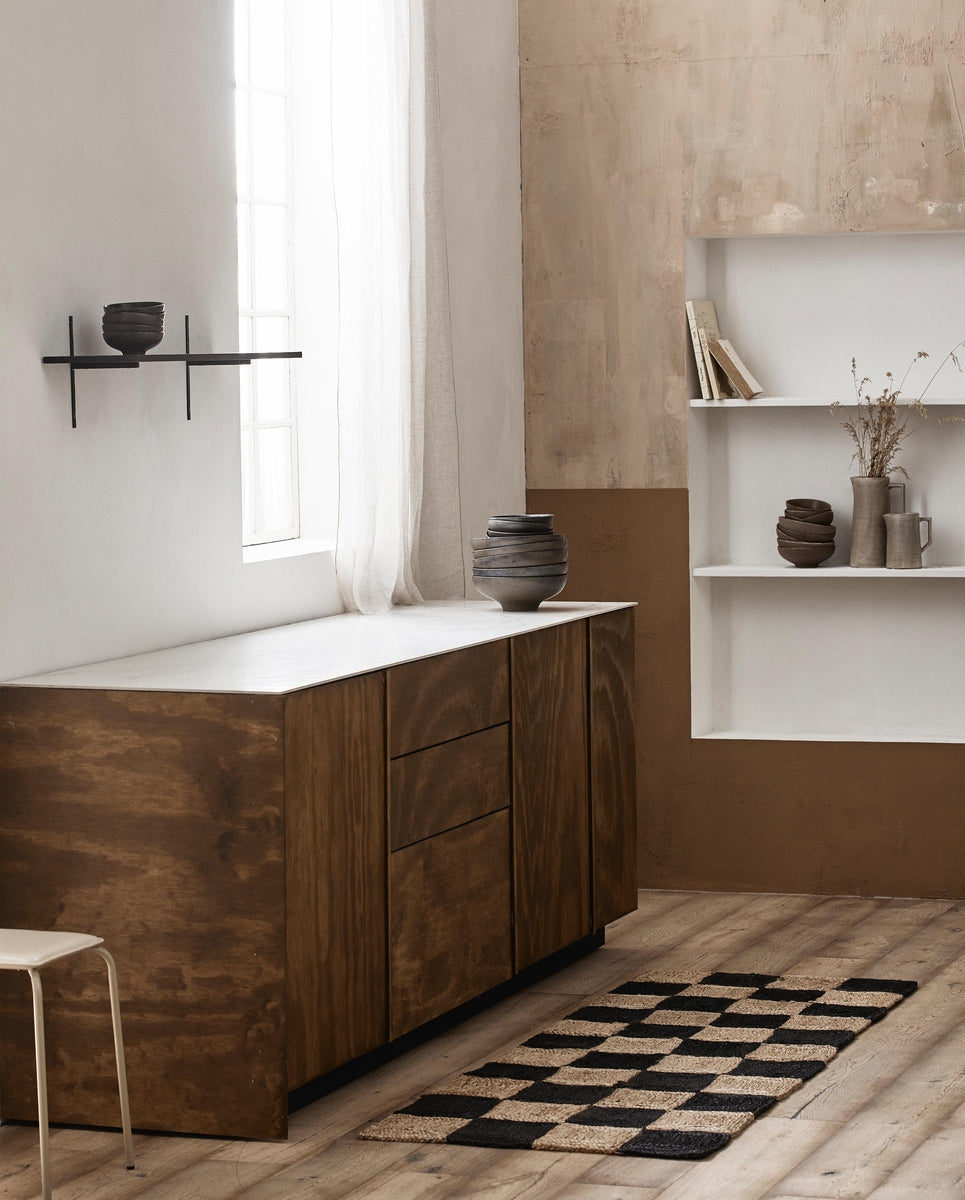 NANEA tapijt, jute 200x70 - natuur