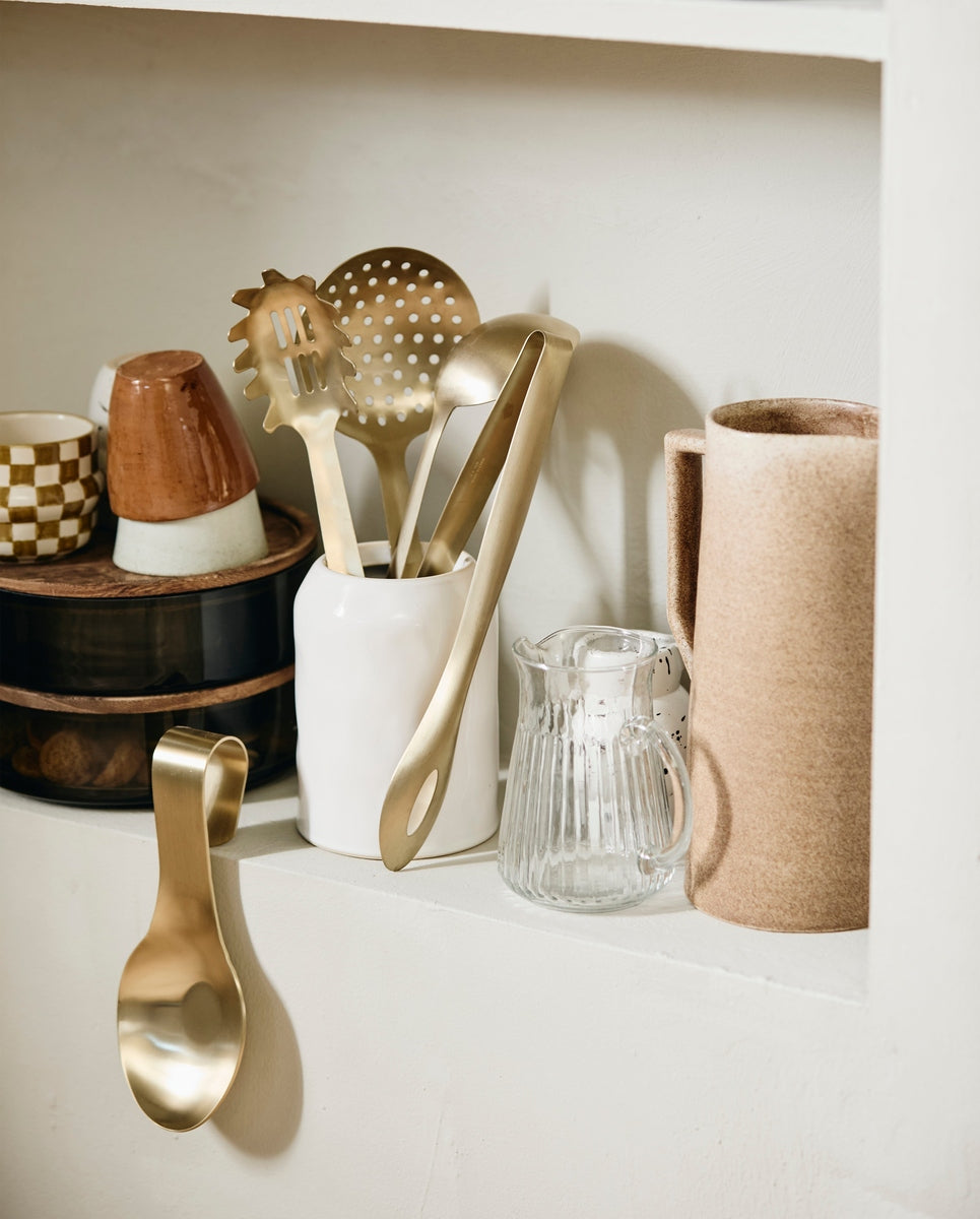 GOLDIES lepelhouder, matte gouden afwerking