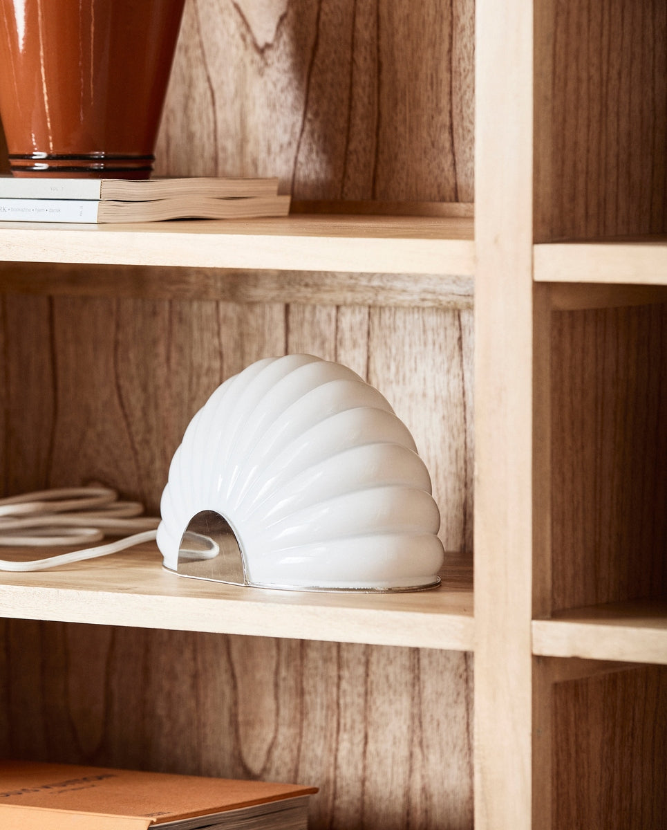 CHIA lamp met chromen afwerking - wit