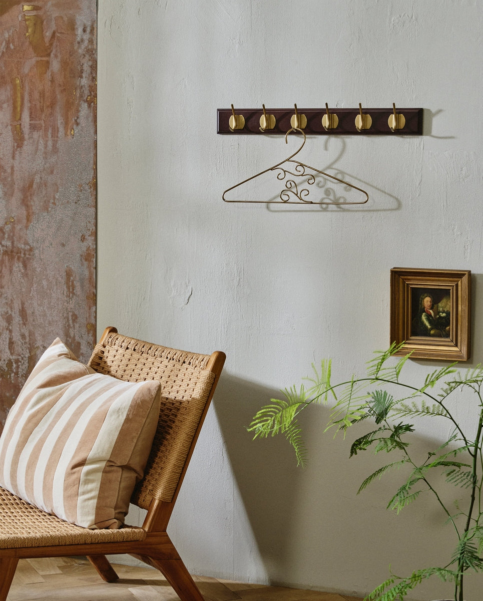 EDGY kapstok, 6 haken - donkerbruin