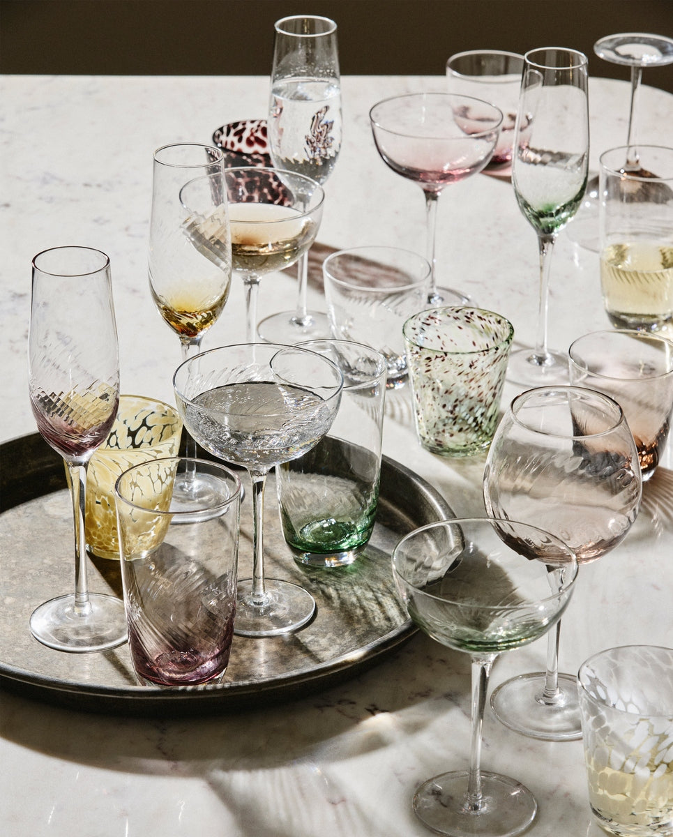 TEPIN drinkglas, helder/beige