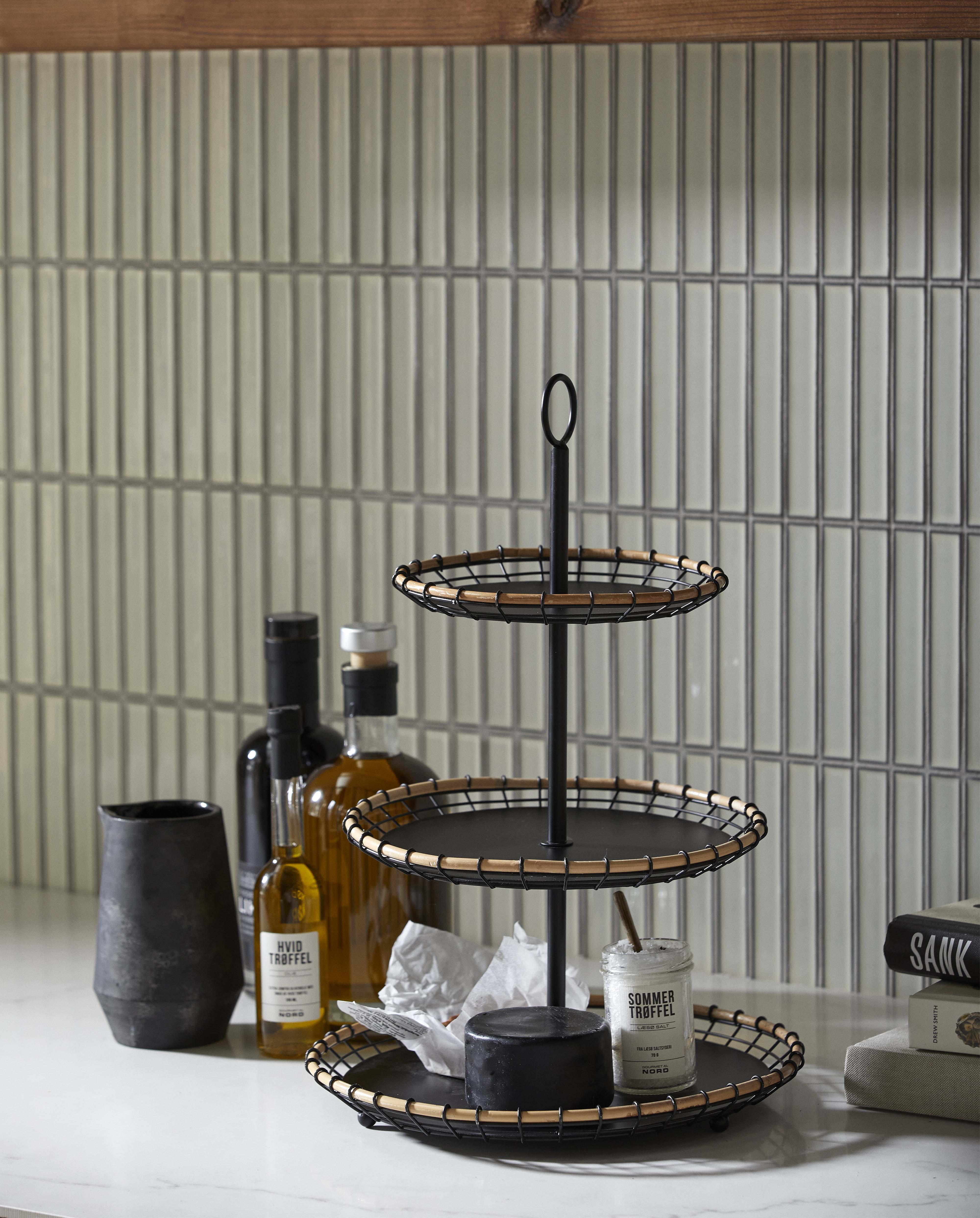 HANA etagère, metaal - zwart