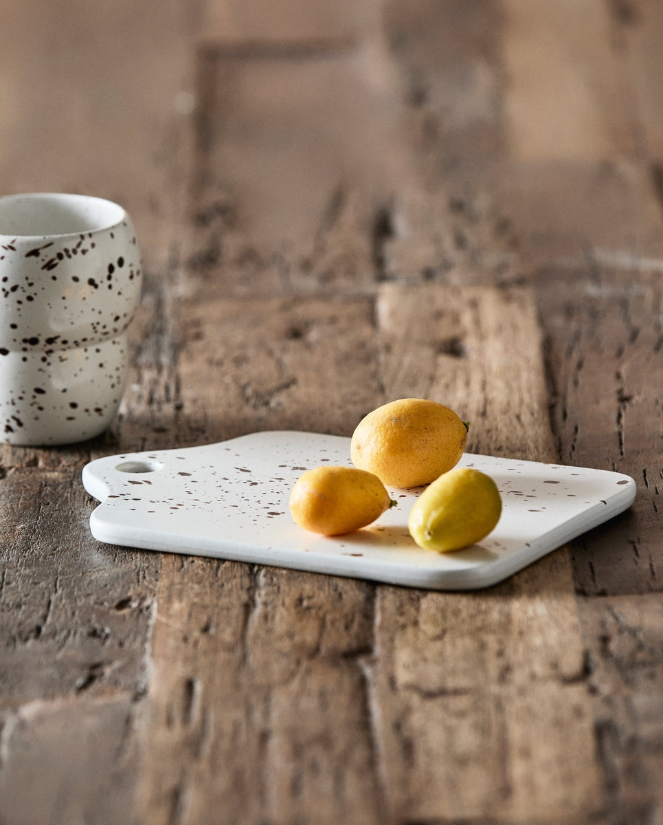 RIA serveerschaal met spatscherm - ivoor