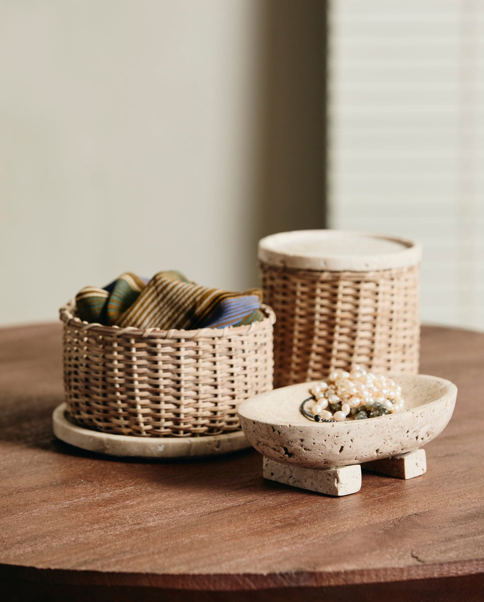 ARICA opbergdoos met deksel, L - natuur