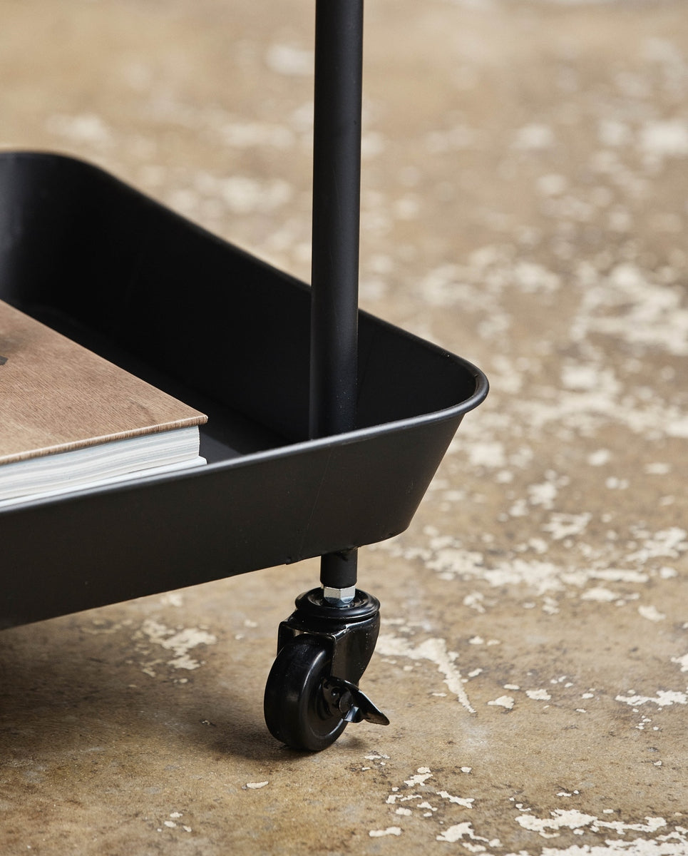 FULDA ijzeren trolley op wielen - zwart