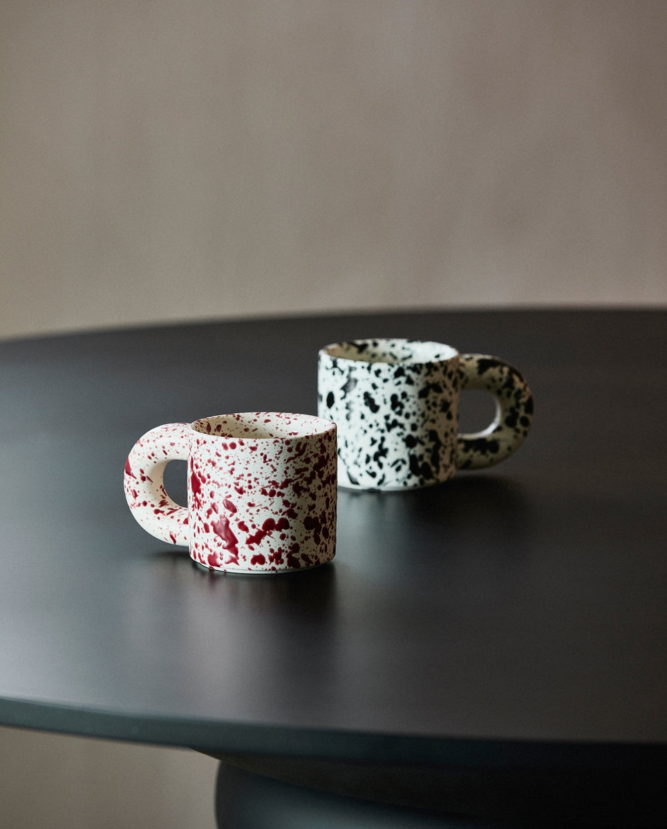 JOSE beker met splash - rood