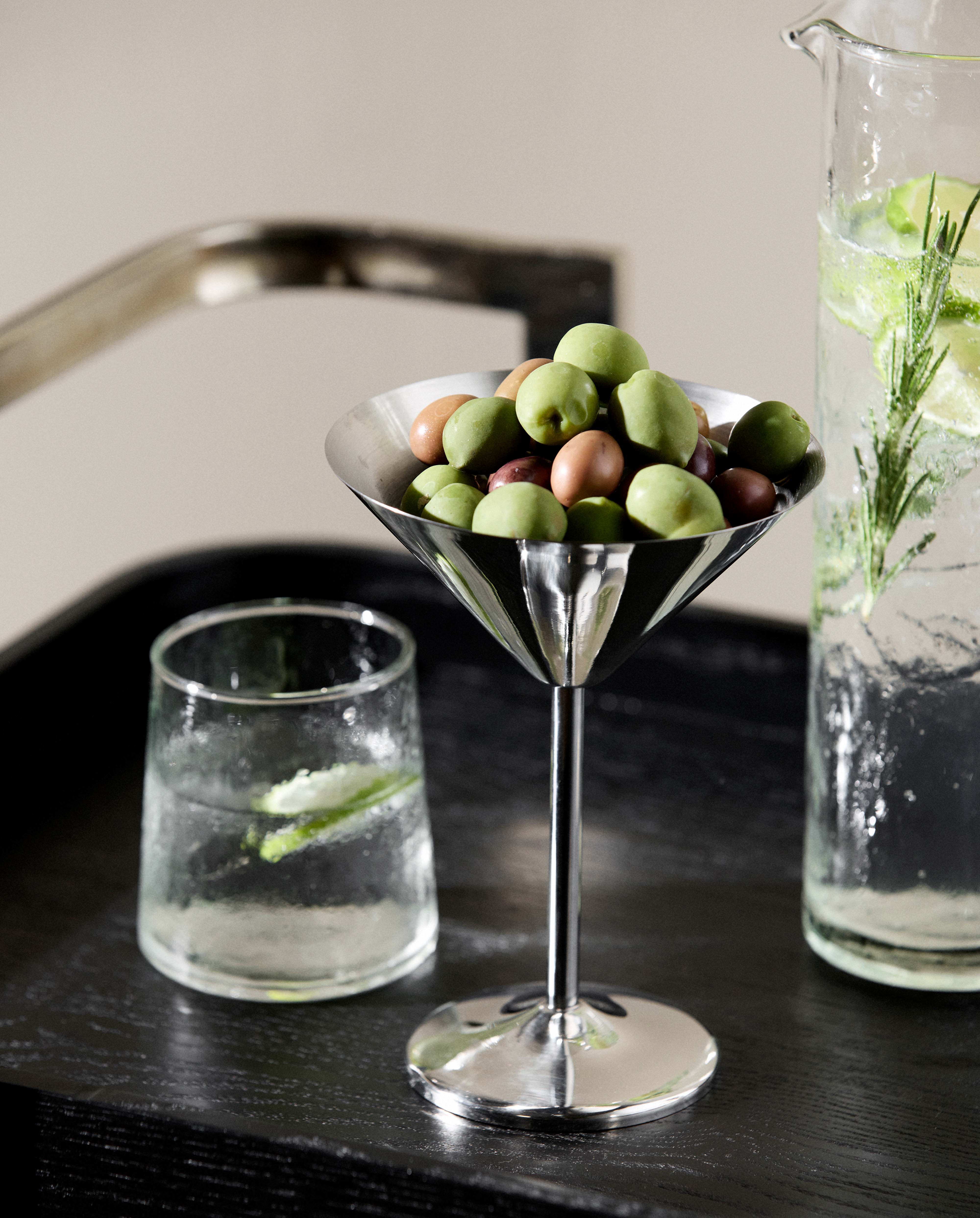 LUMERA cocktail glass - chrome finish