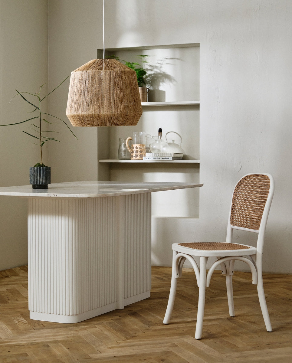 ERISO eettafel - ivoor natuur marmeren tafelblad