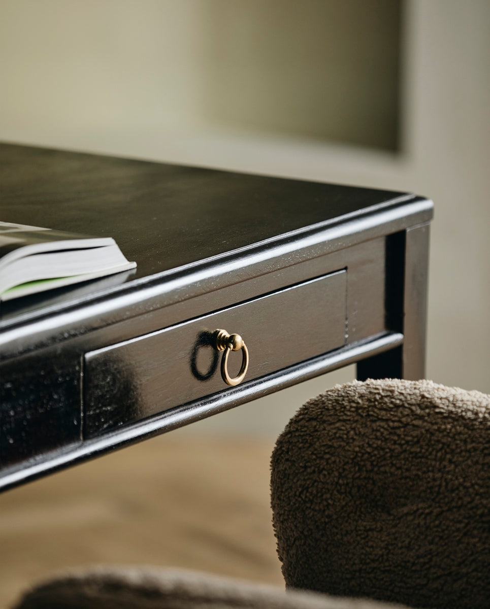 EMS bureau met 2 laden, S - zwart