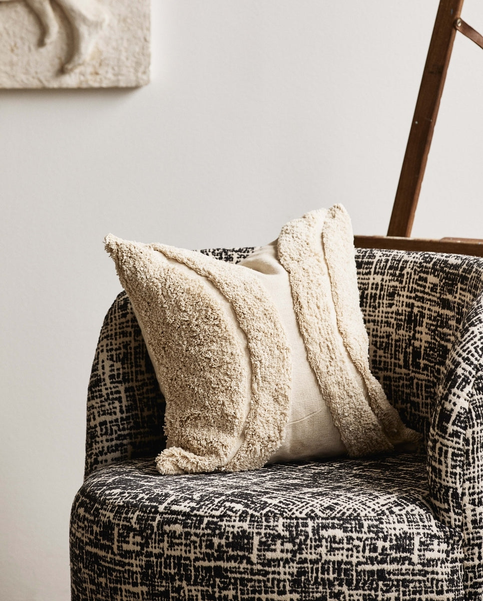 BOMU loungestoel - zwart/wit