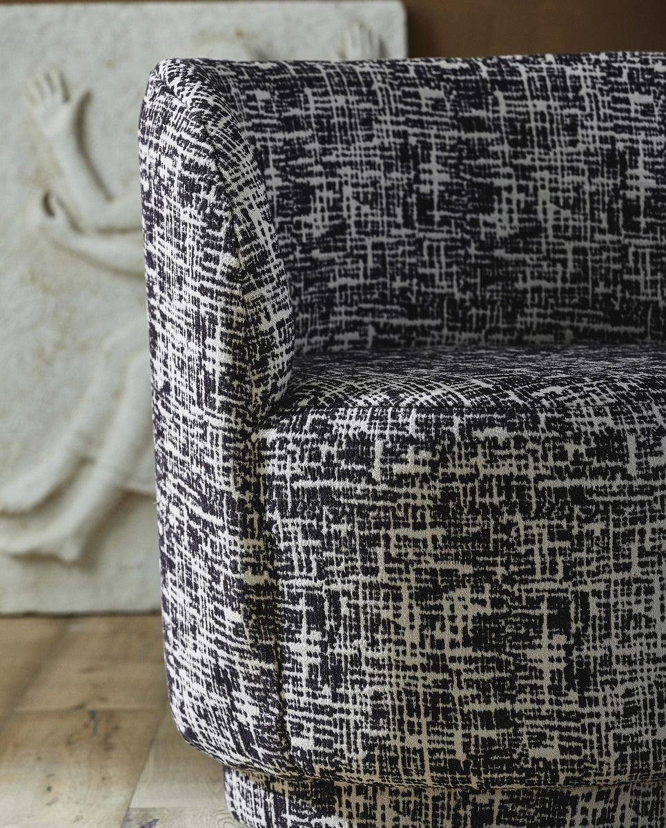 BOMU loungestoel - zwart/wit