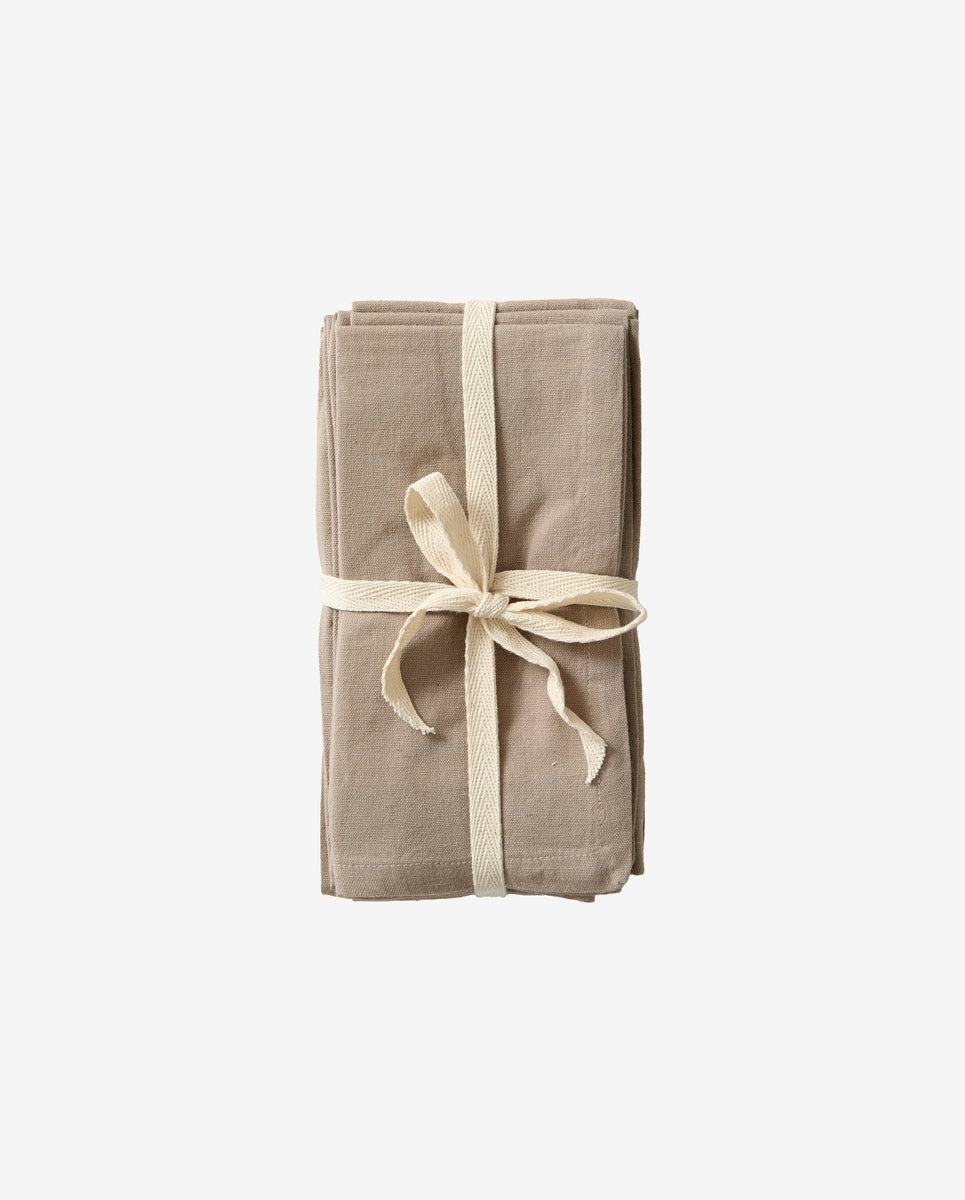 Servet, grijs/beige, omzoomd