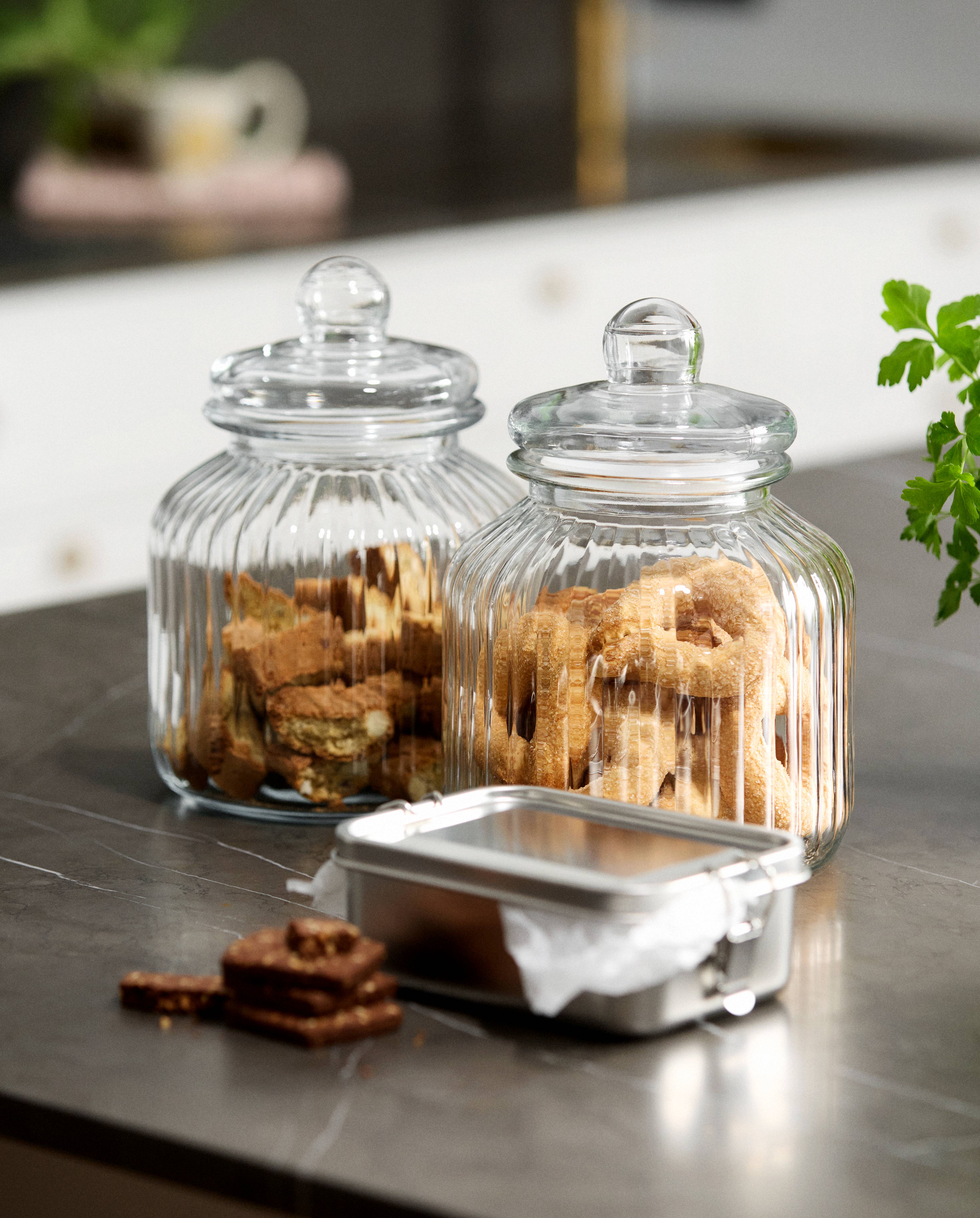 BYROM glass storage w. lid - clear