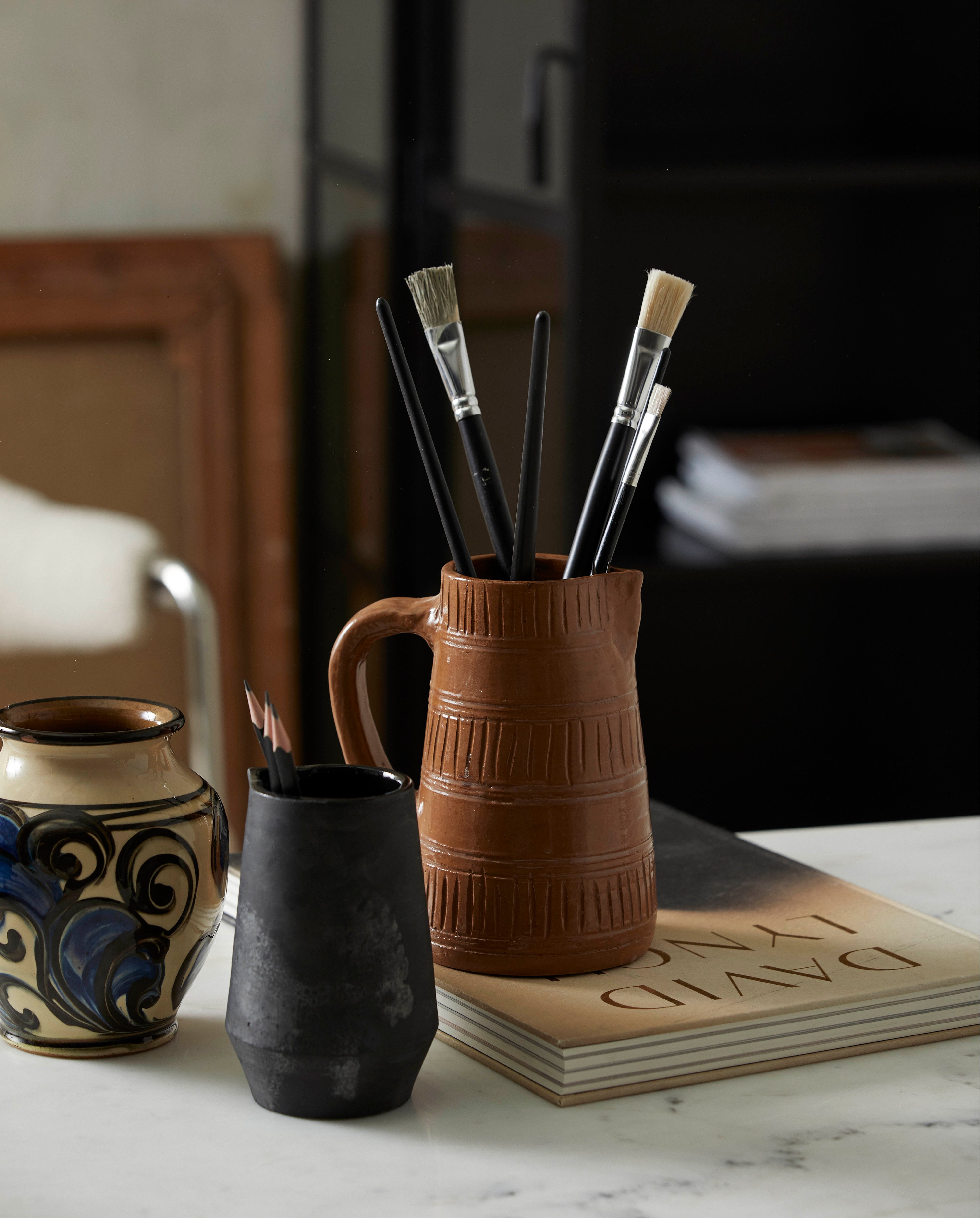 JUNIPER kan met handvat, terracotta - bruin