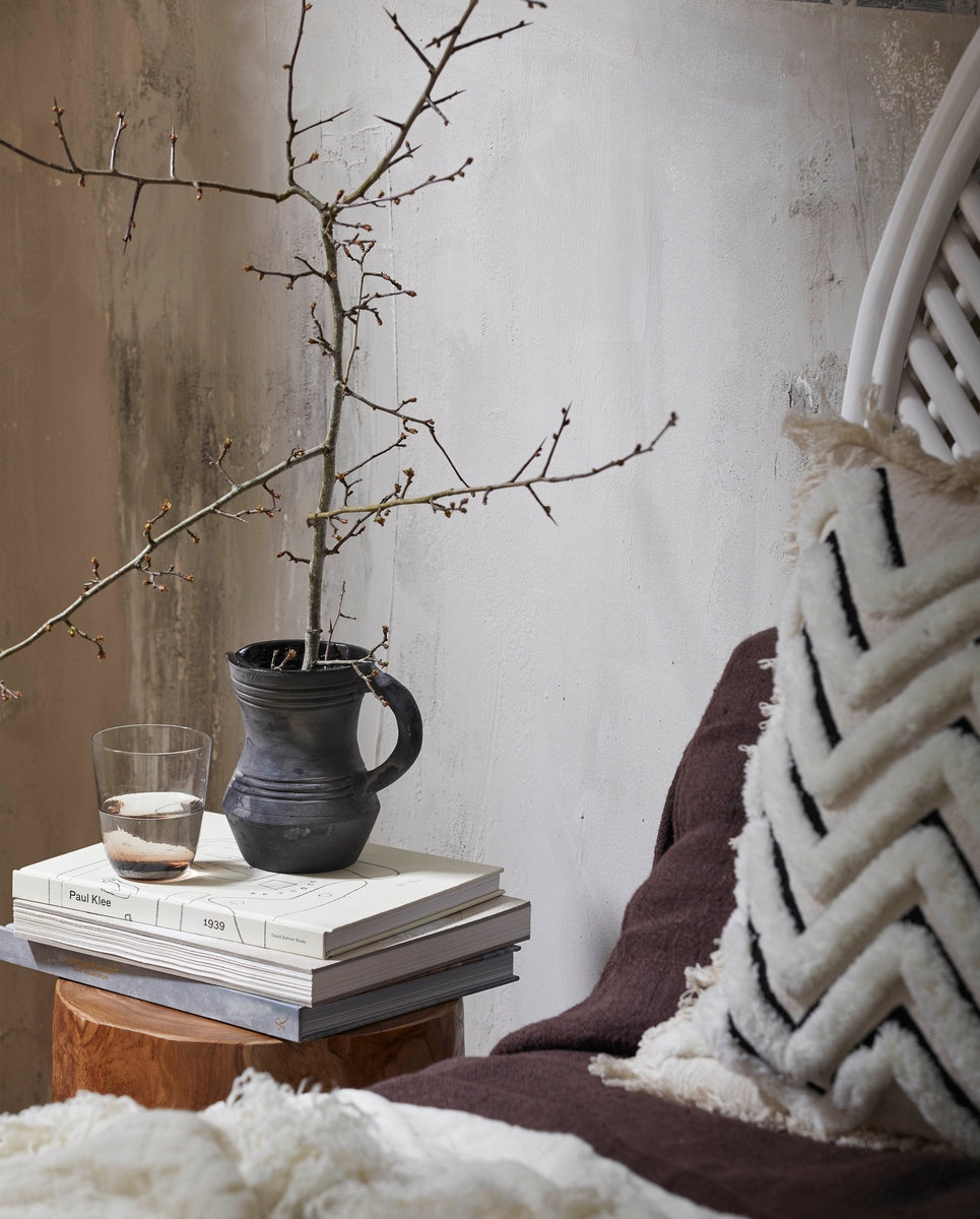 JUNIPER kan met handvat, terracotta - zwart