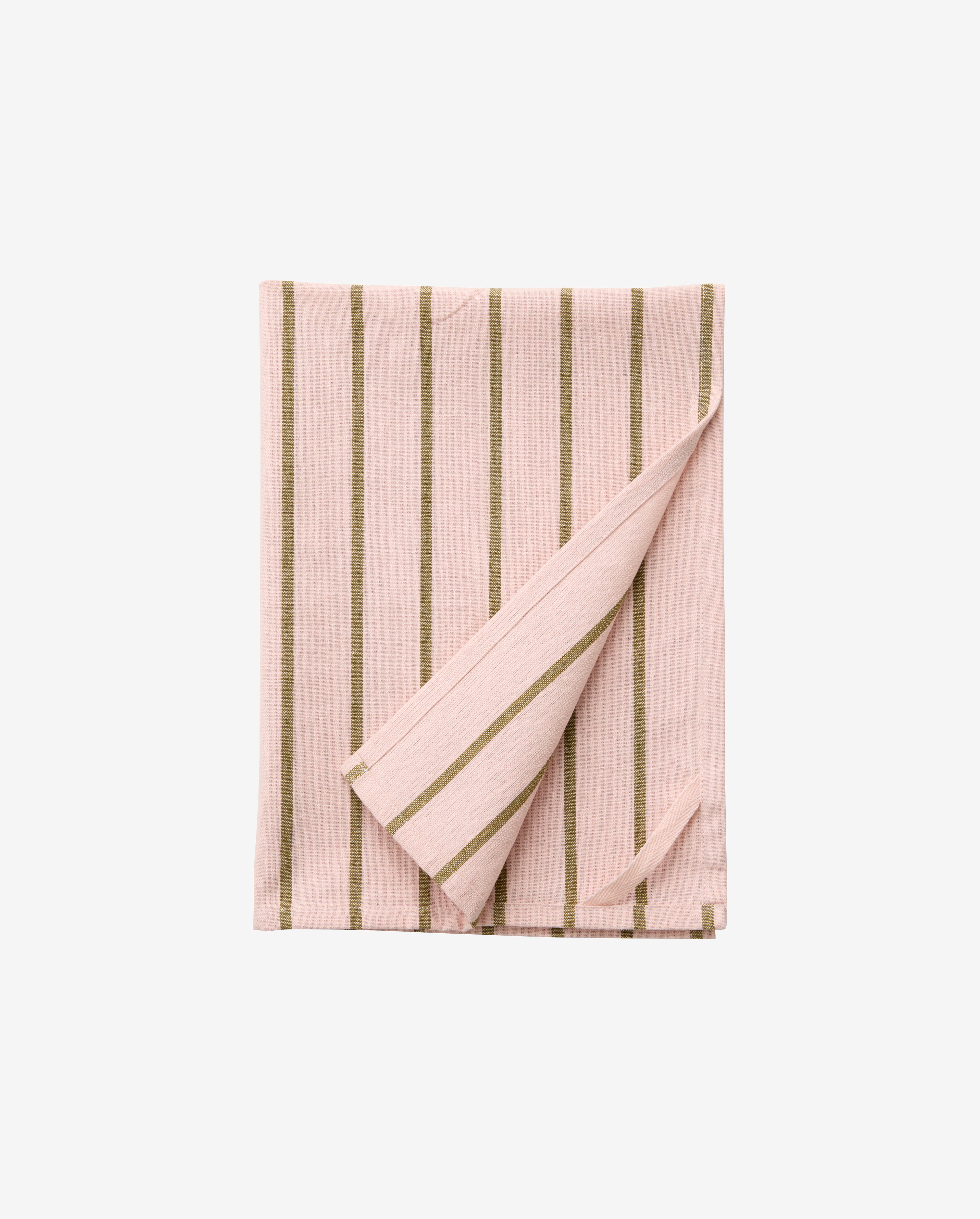 Torchon KINU, rayé - vert/rose