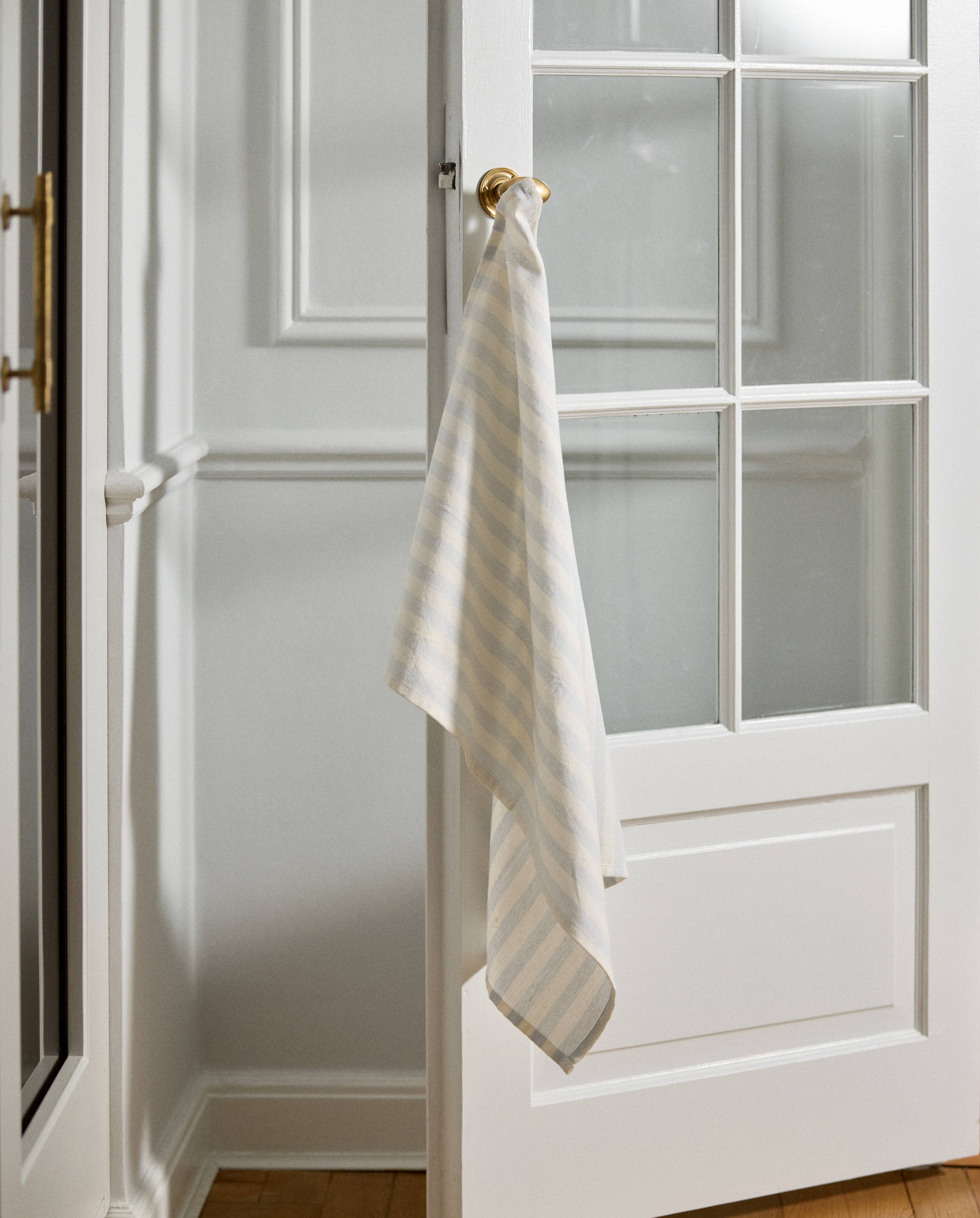 Torchons RAFU, rayés - blanc/bleu clair