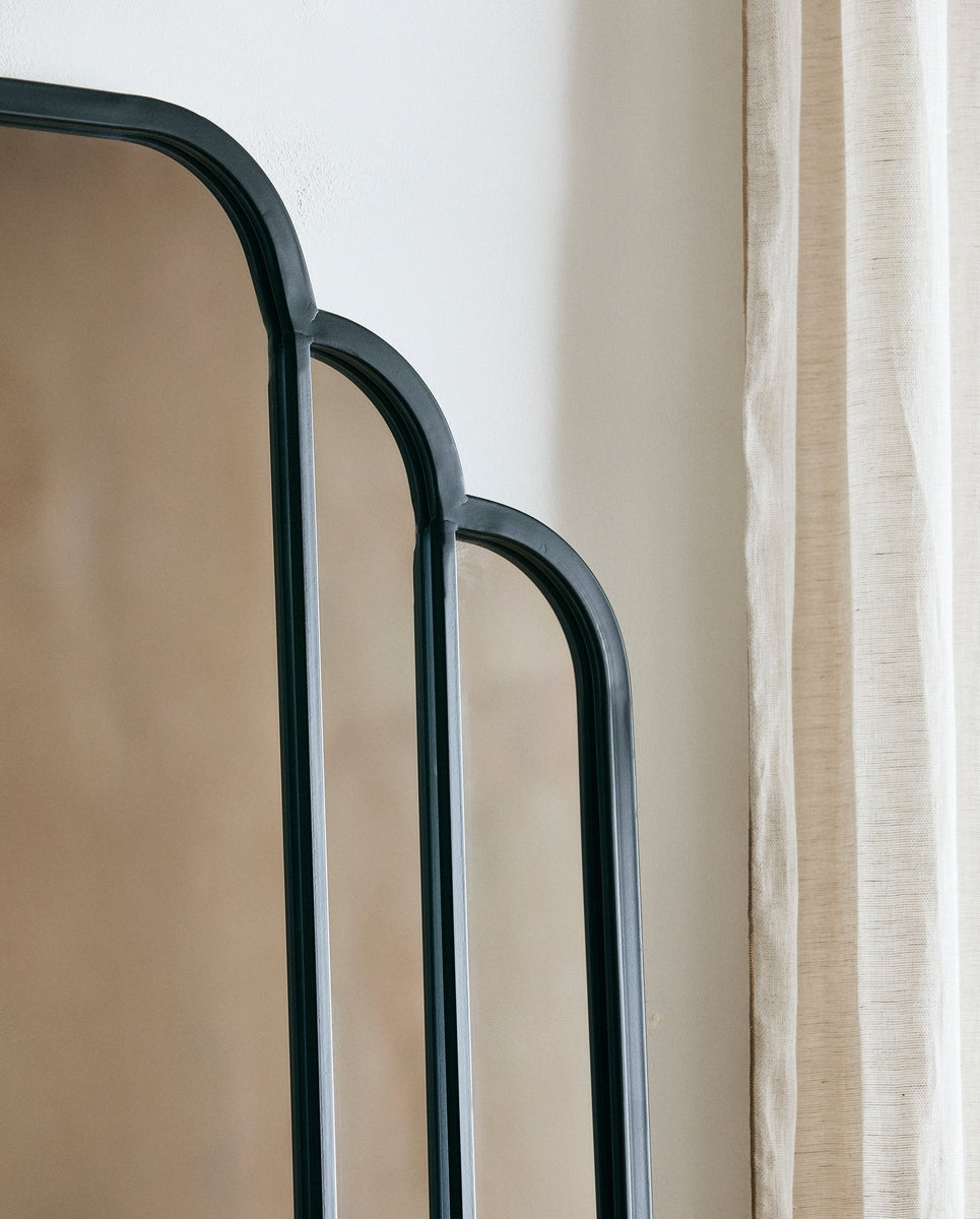 SKYLARK ijzeren wandspiegel - zwart