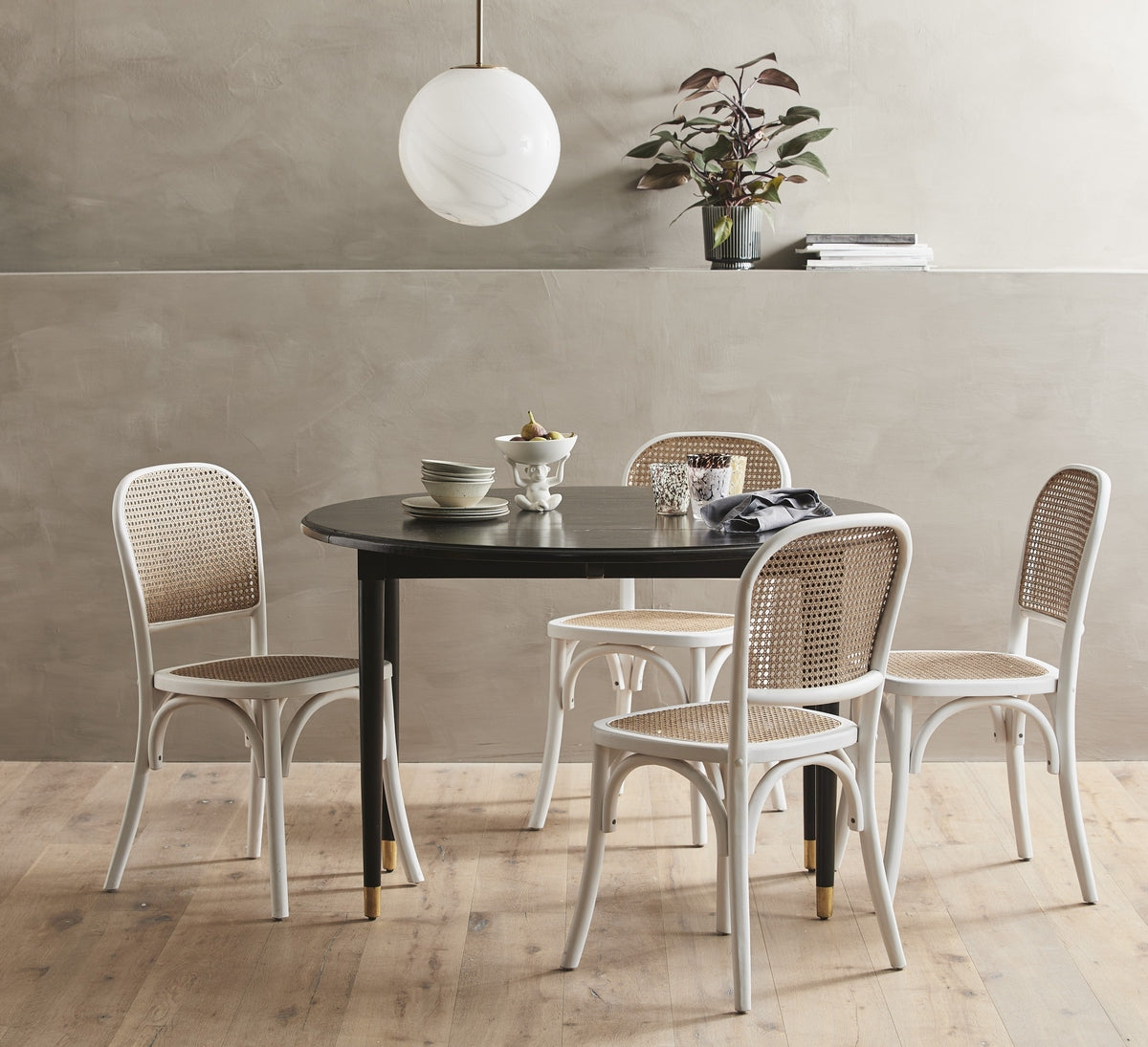 AHR ronde tafel, opvouwbaar - zwart hout