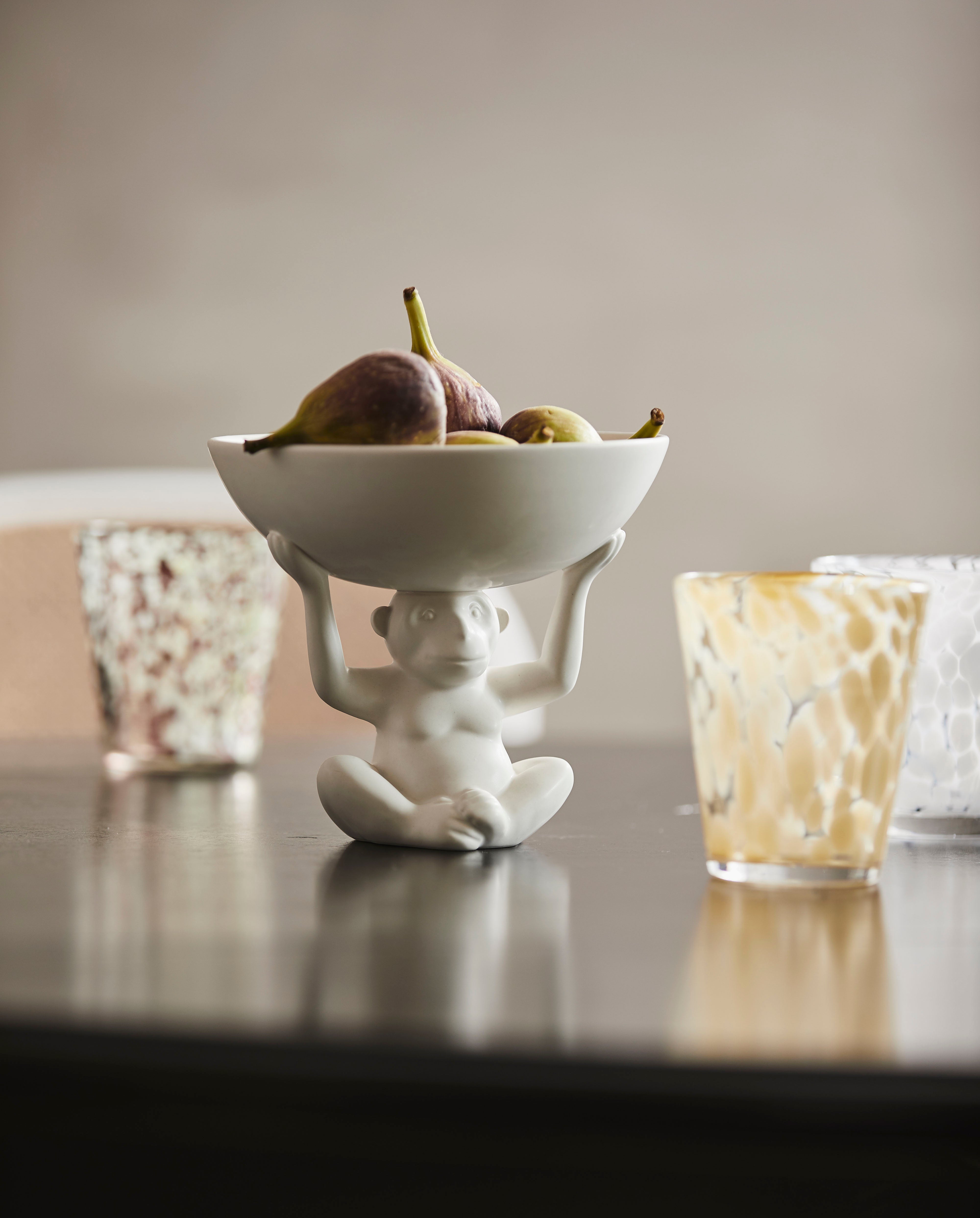 TEPIN drinkglas, helder/beige