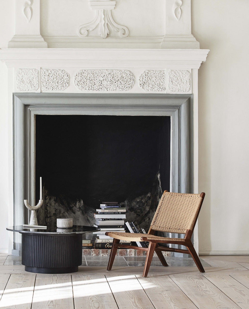 ERIE ronde salontafel - zwart marmeren blad