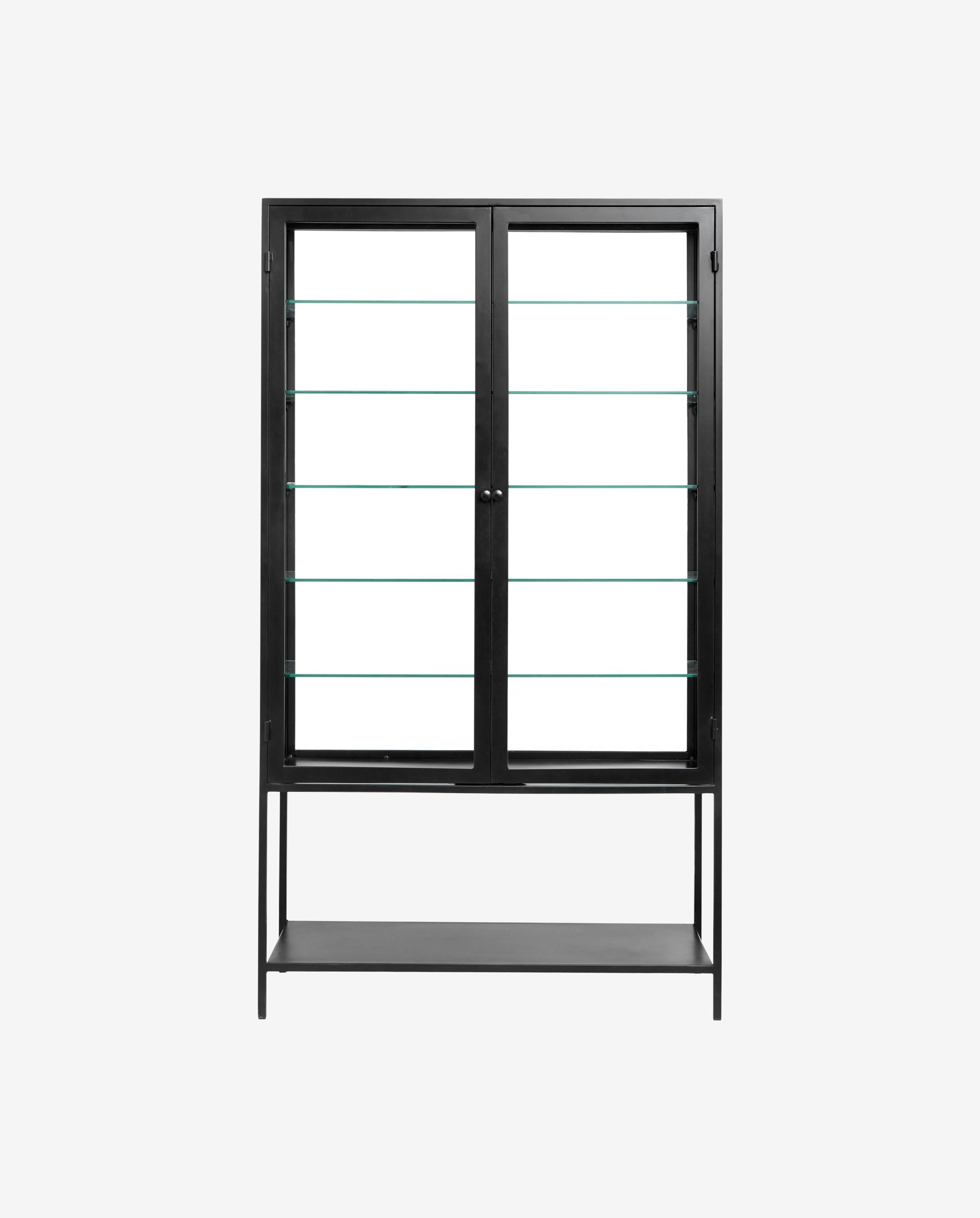 NANDA cabinet noir, double, dos en verre