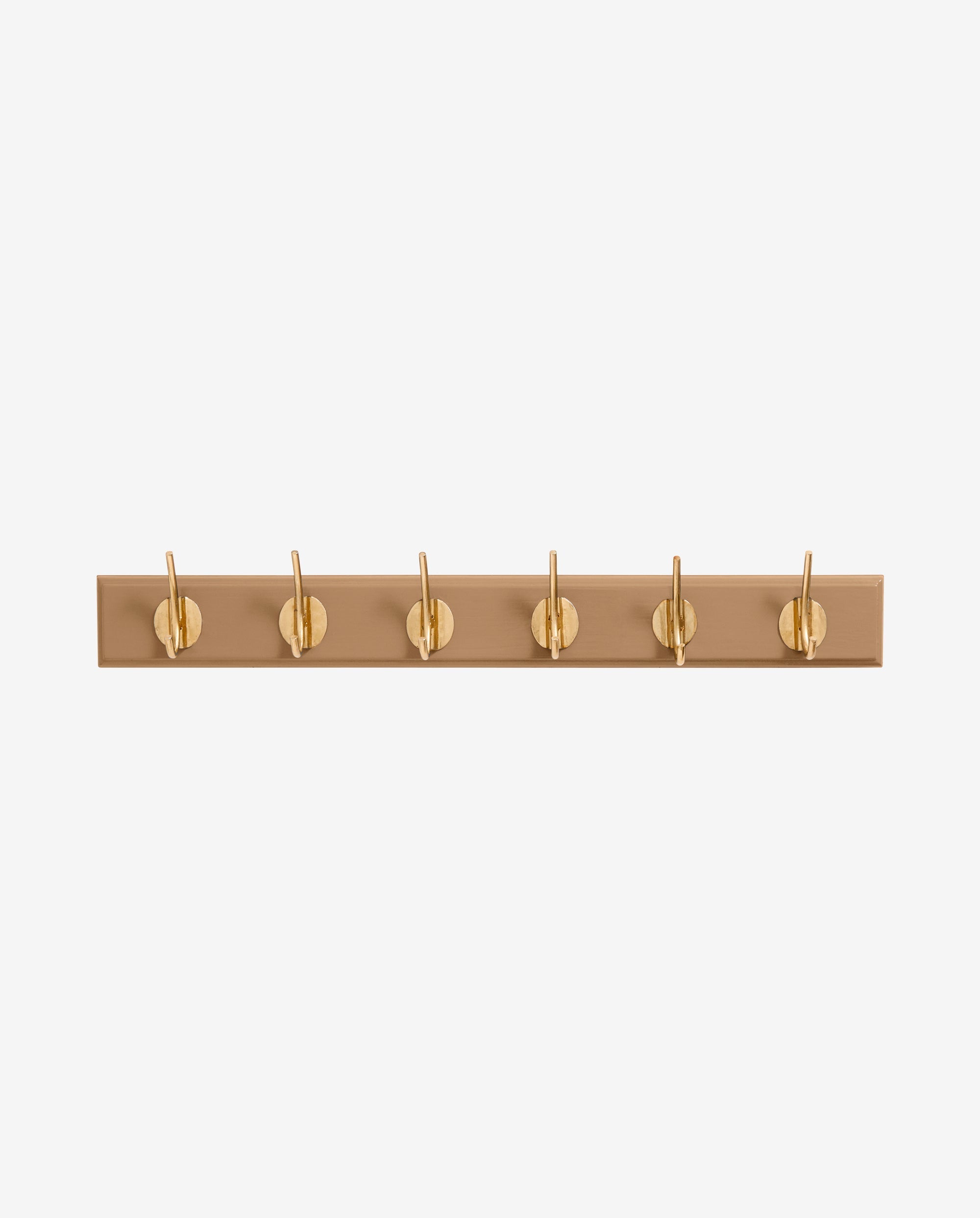 EDGY coat rack, 6 hooks - brown