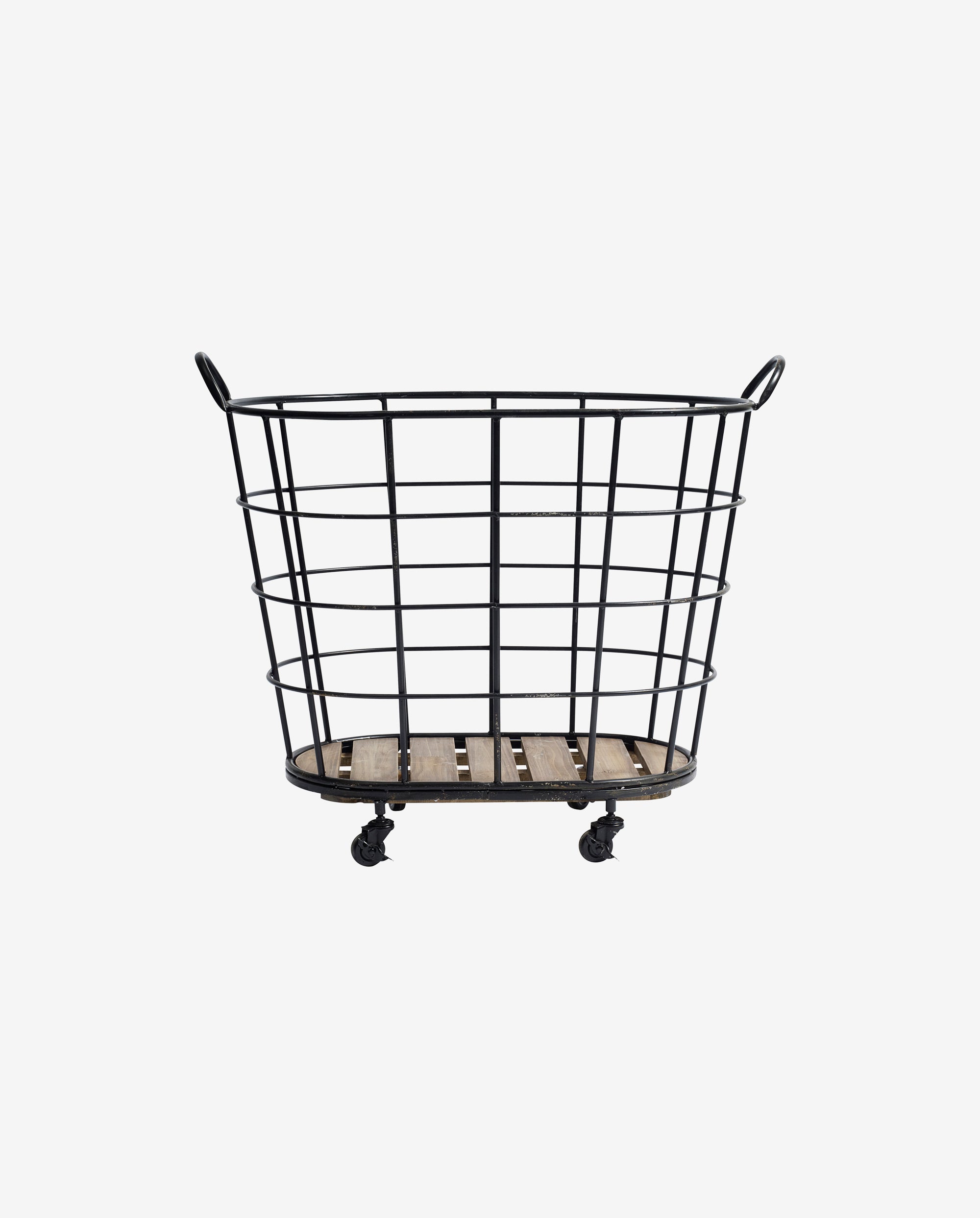 DOWNTOWN basket on wheels - black