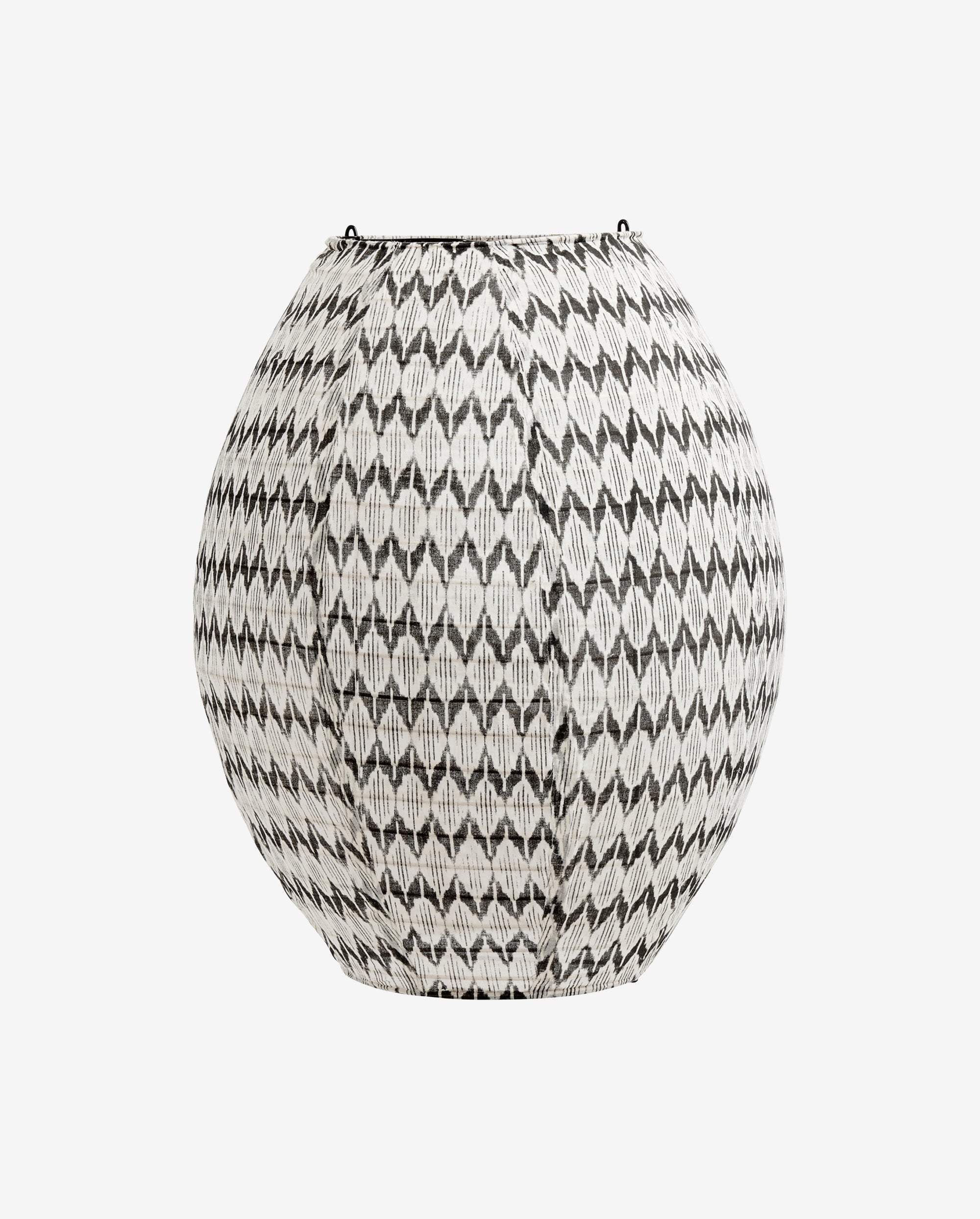 Coprilampada in tessuto, grande - nero/bianco sporco w.