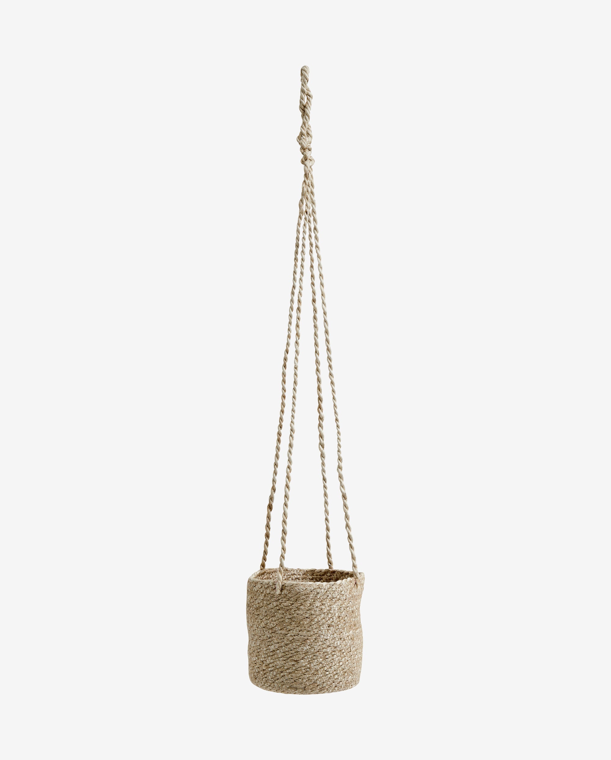 Jute hangpot met pvc binnenkant, natuur