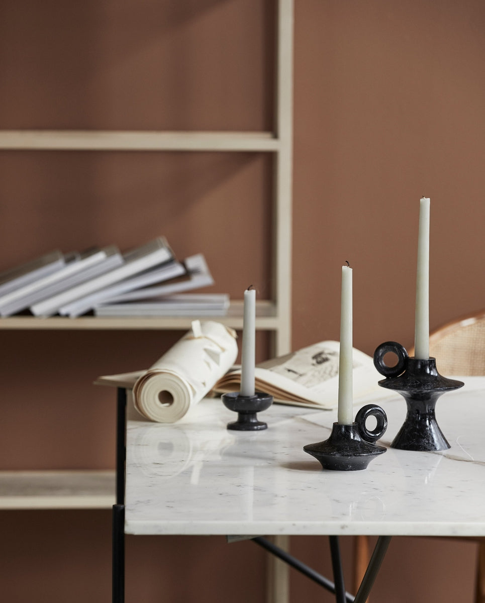 Portacandela PALAWAN, L, nero