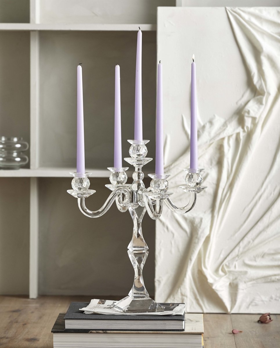 CANDLE, tall - light purple