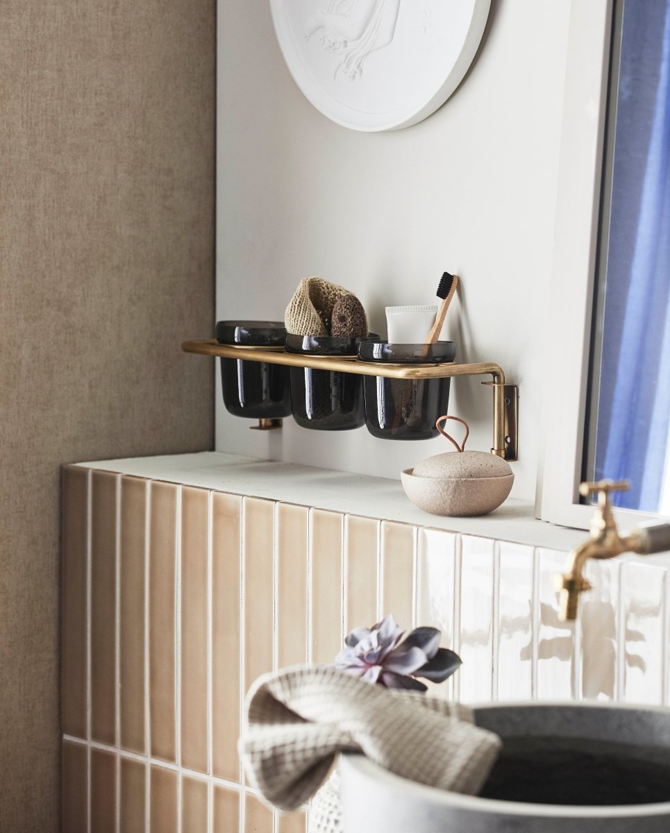 Scaffale da deposito FIDRA, vetro nero