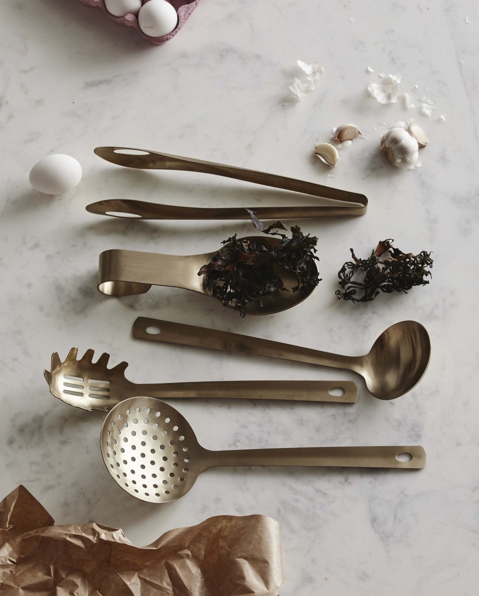 GOLDIES lepelhouder, matte gouden afwerking