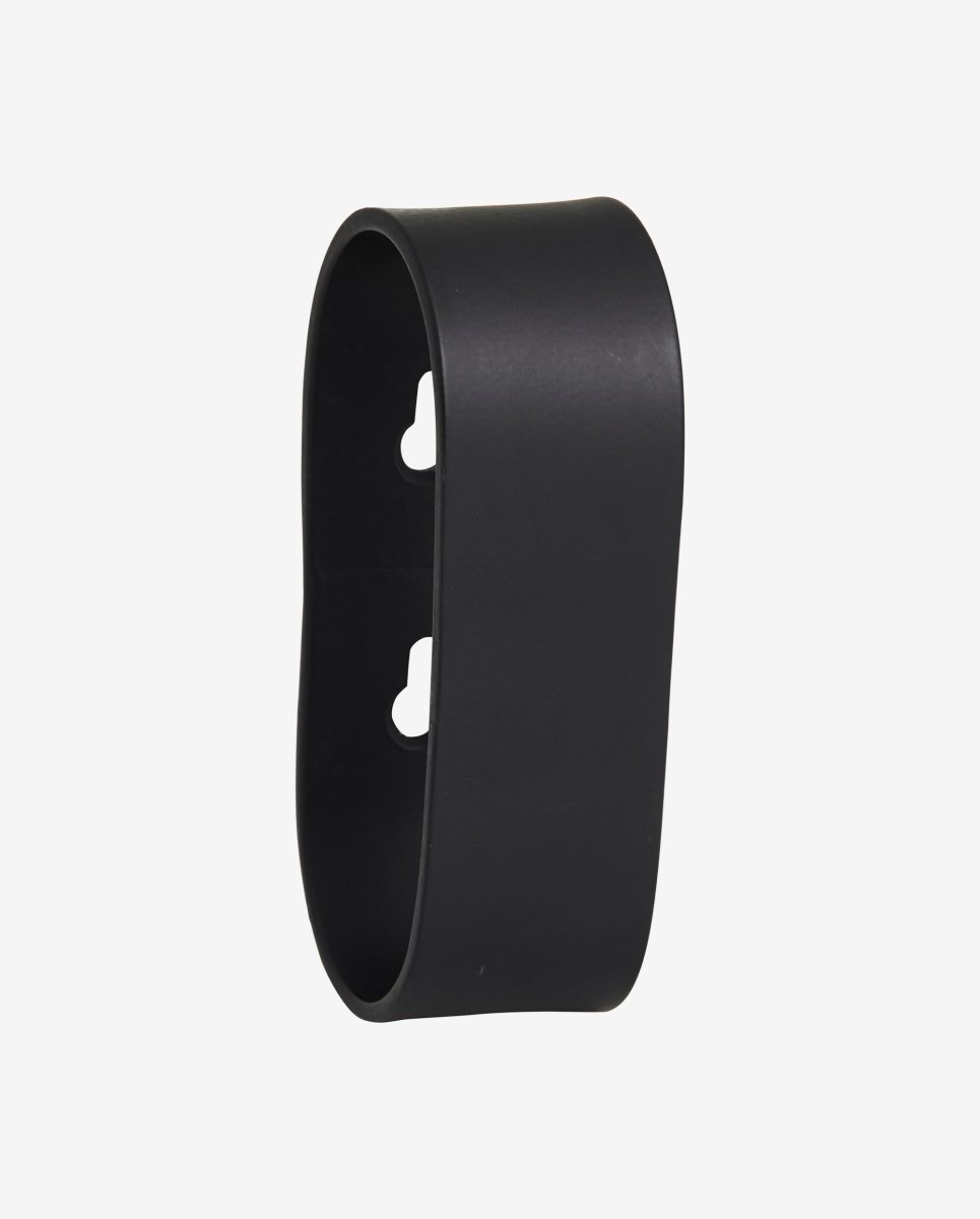 SOTRA håndklædeholder i rustfrit stål - H10,5 cm - sort - nordal.dk