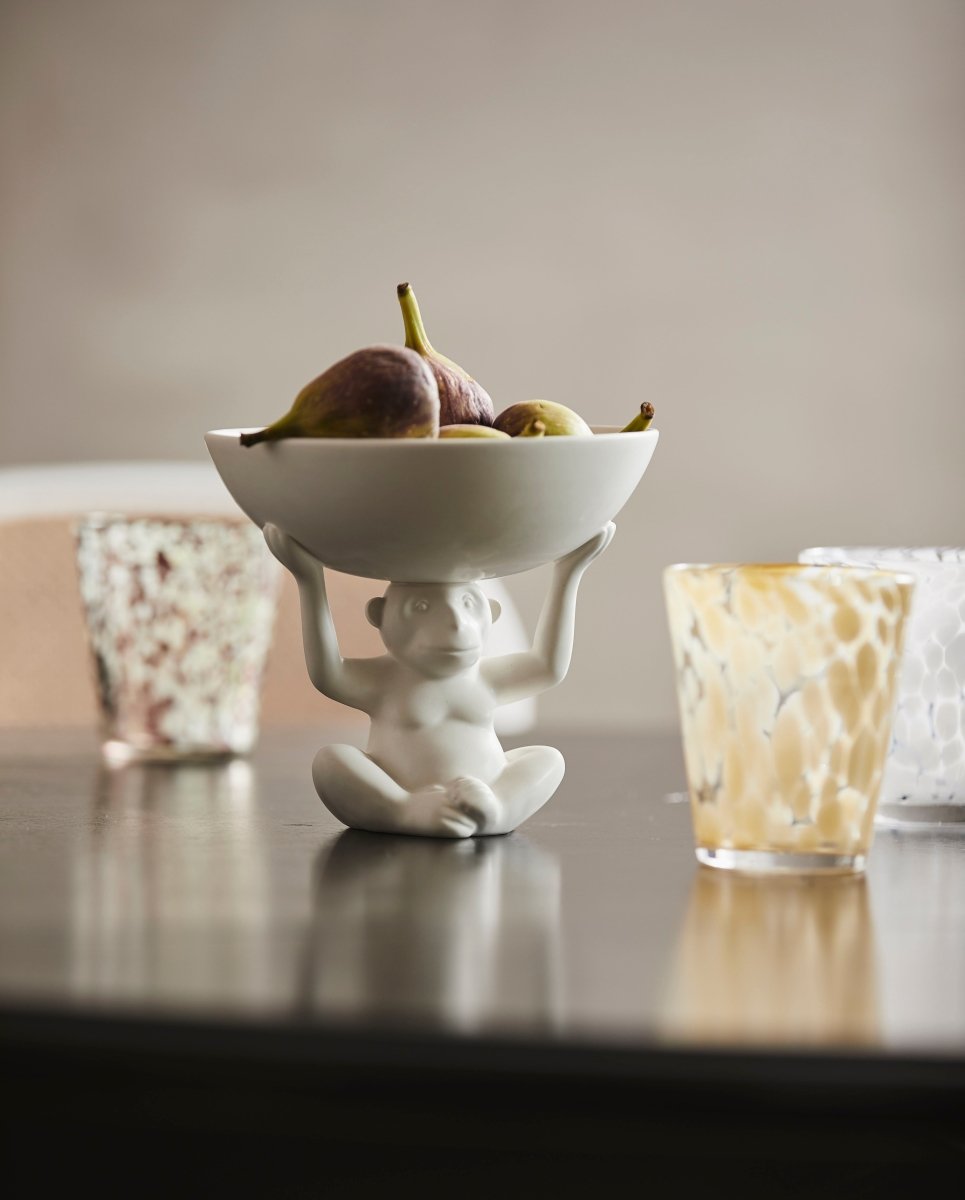 TEPIN drinkglas, helder/bruin/groen