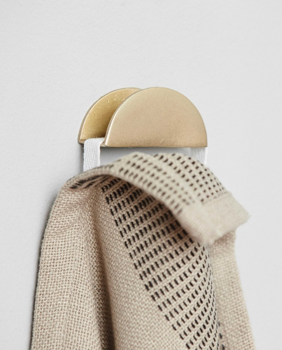 VIS haak, halve cirkel - gouden afwerking