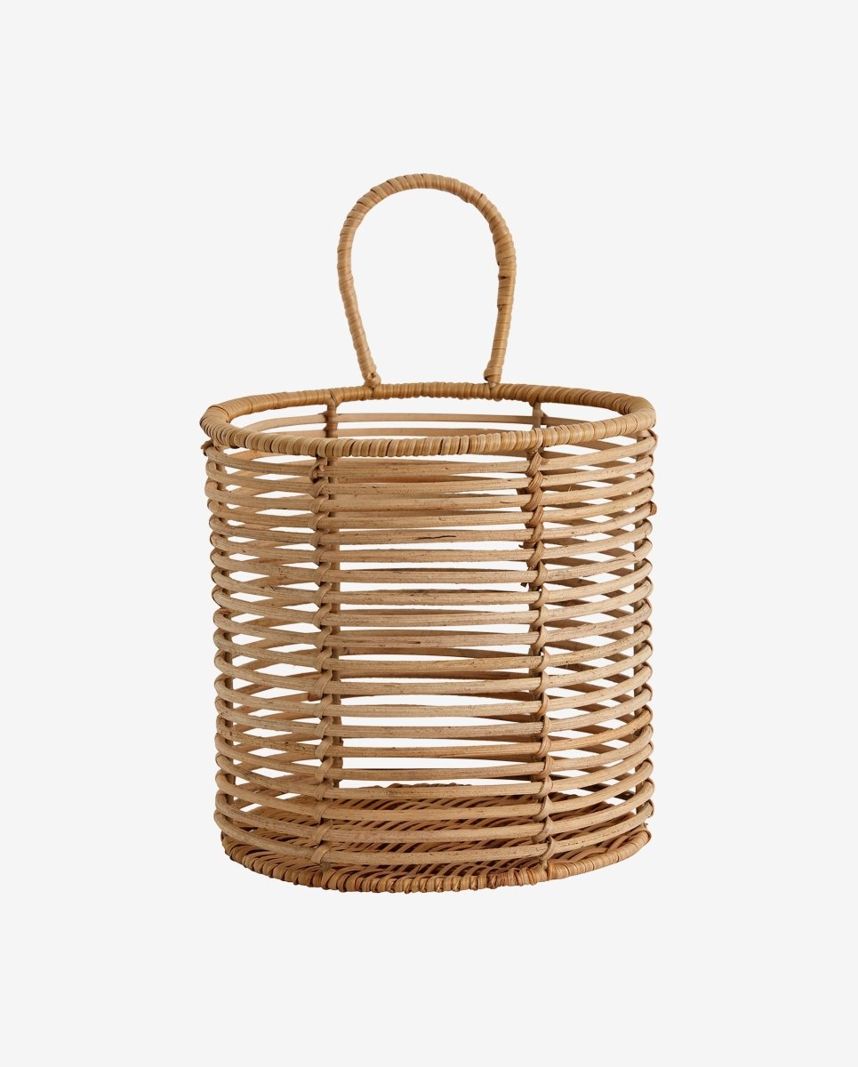 ZADAR fletkurv i rattan - ø18 cm - natur - nordal.dk