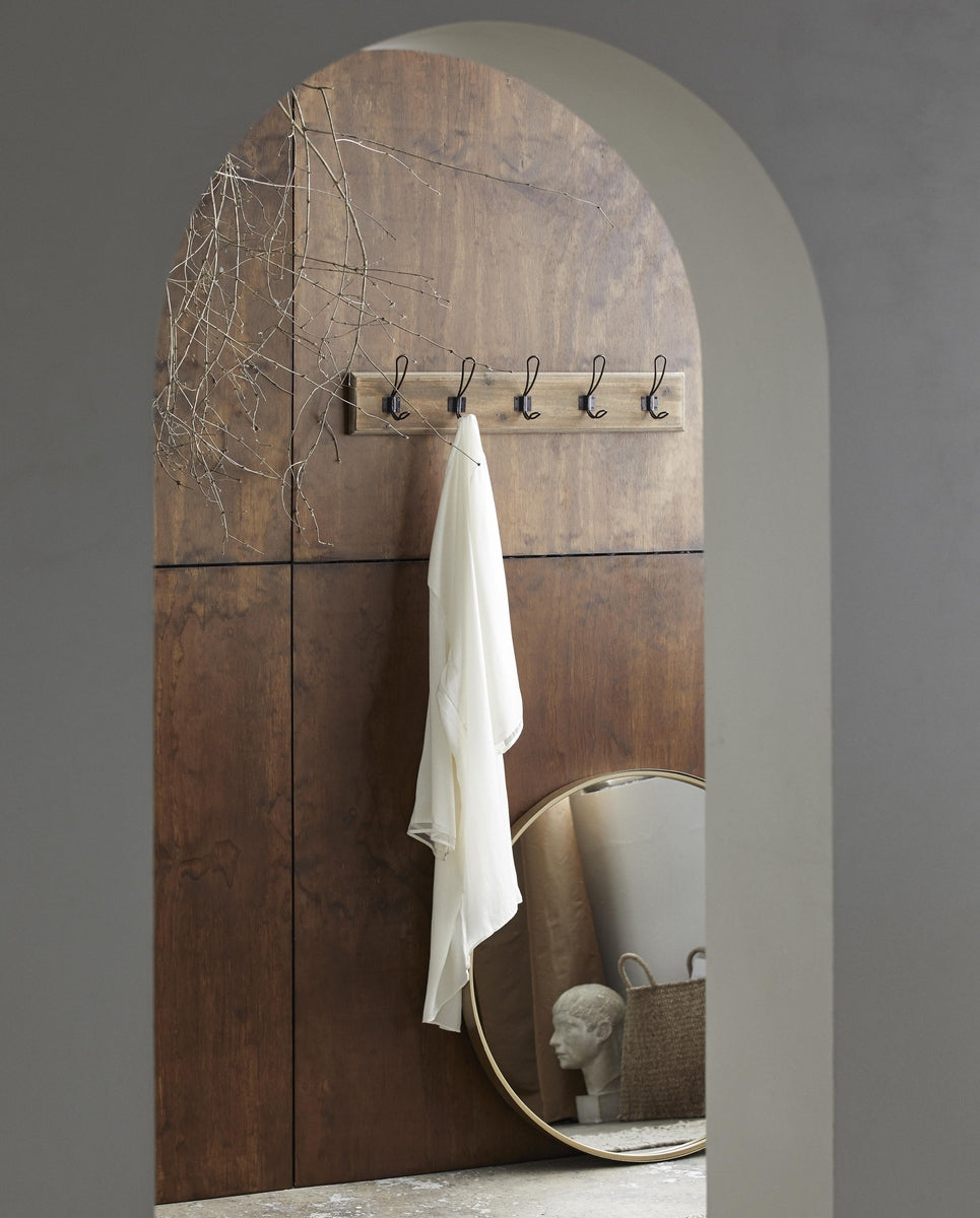 Runder CURLEW-Spiegel, Eisen – Messing